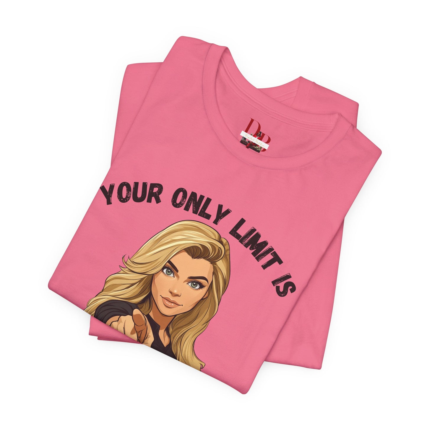 "Your Only Limit Is You" Inspirational Shirt B – Motivational Tee in Black & Red