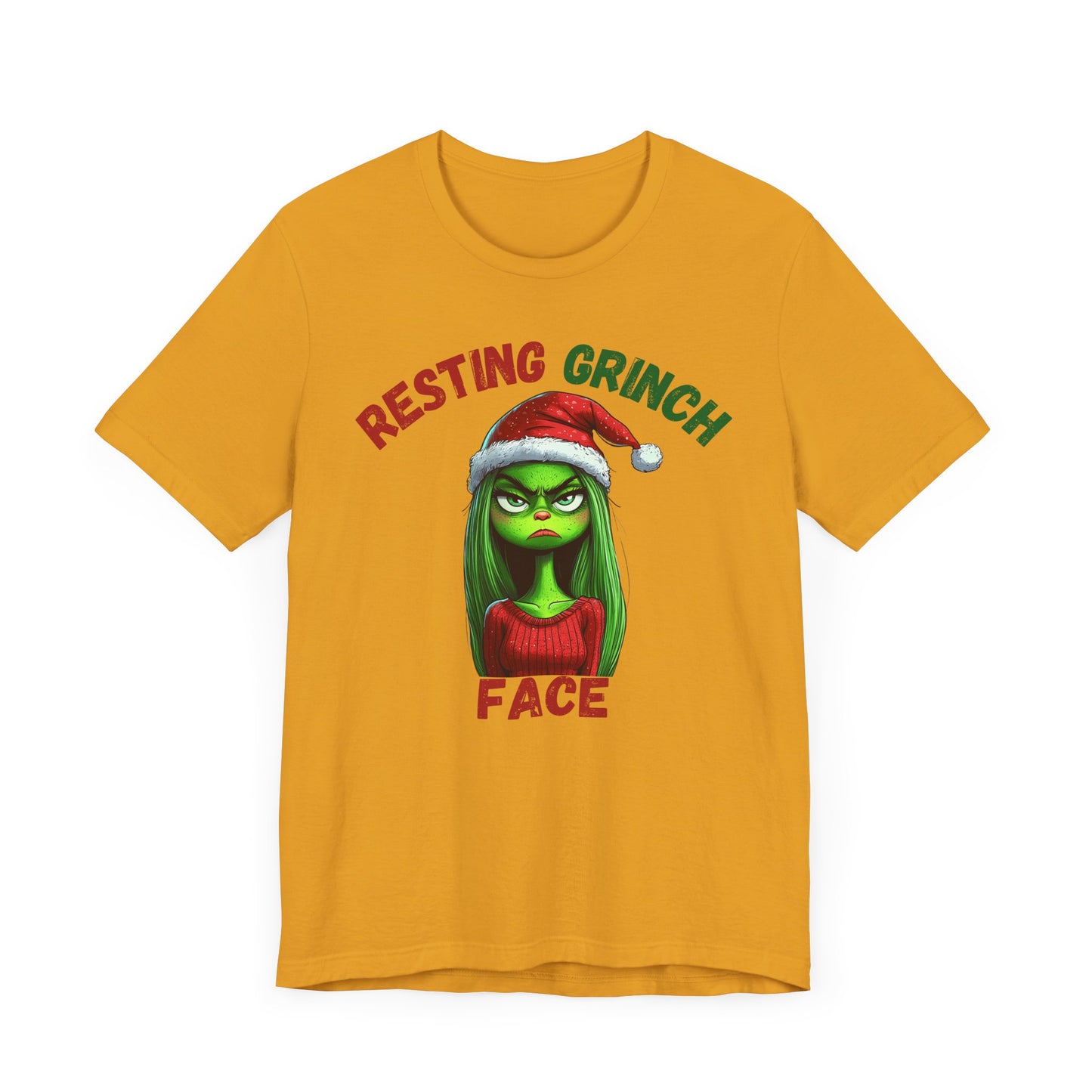 "Resting Grinch Face" Holiday Shirt – Funny Christmas Tee in Red & Green