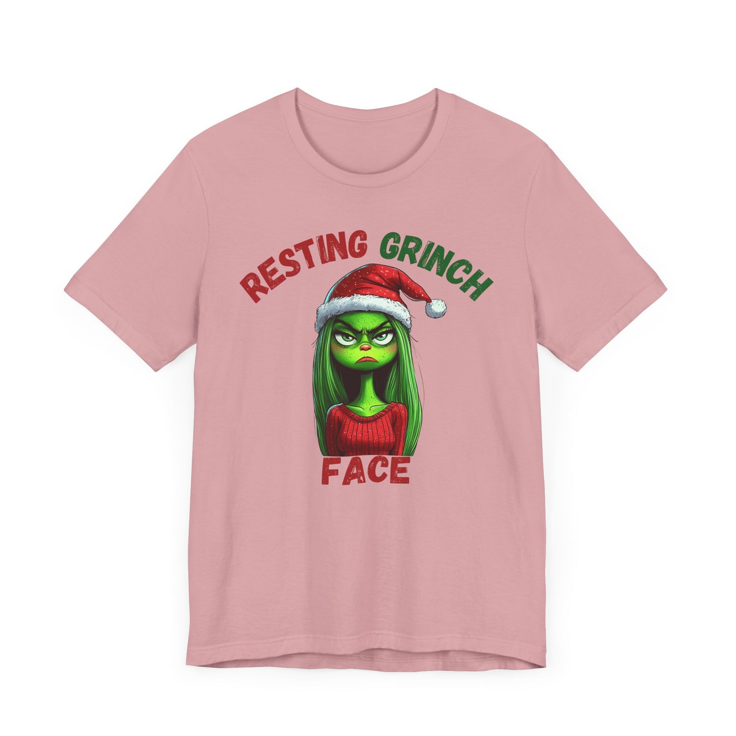 "Resting Grinch Face" Holiday Shirt – Funny Christmas Tee in Red & Green