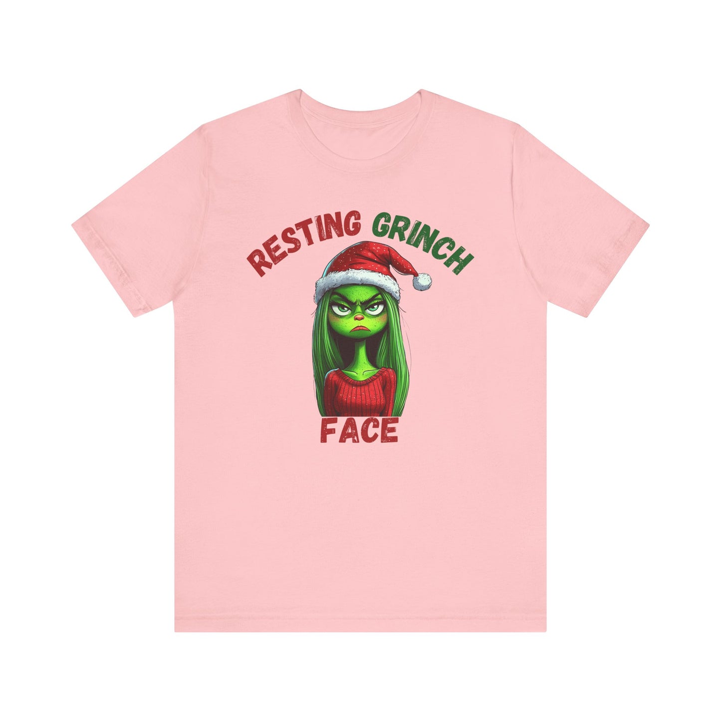 "Resting Grinch Face" Holiday Shirt – Funny Christmas Tee in Red & Green