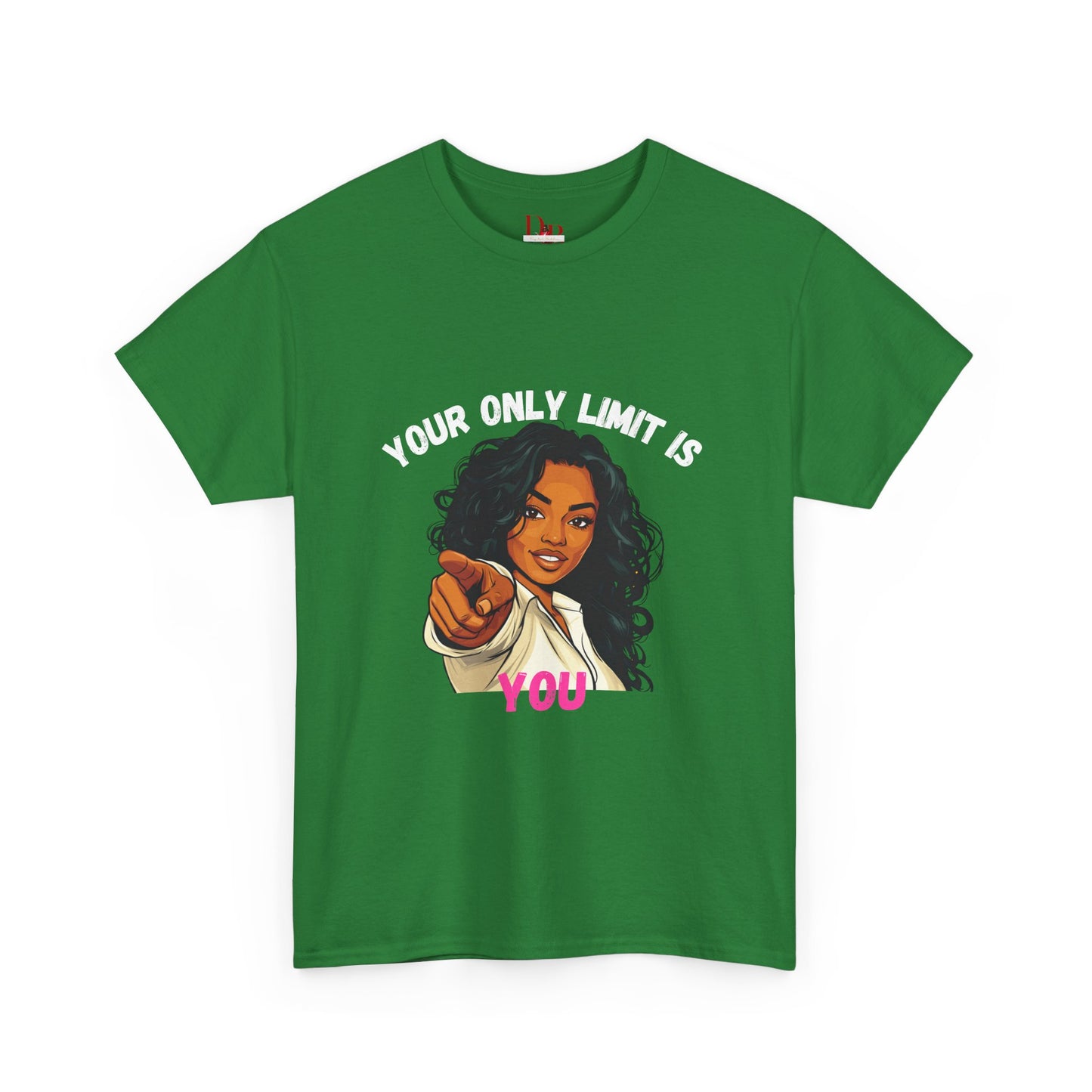 "Your Only Limit Is You" Inspirational Shirt – Motivational Tee in White & Pink Text