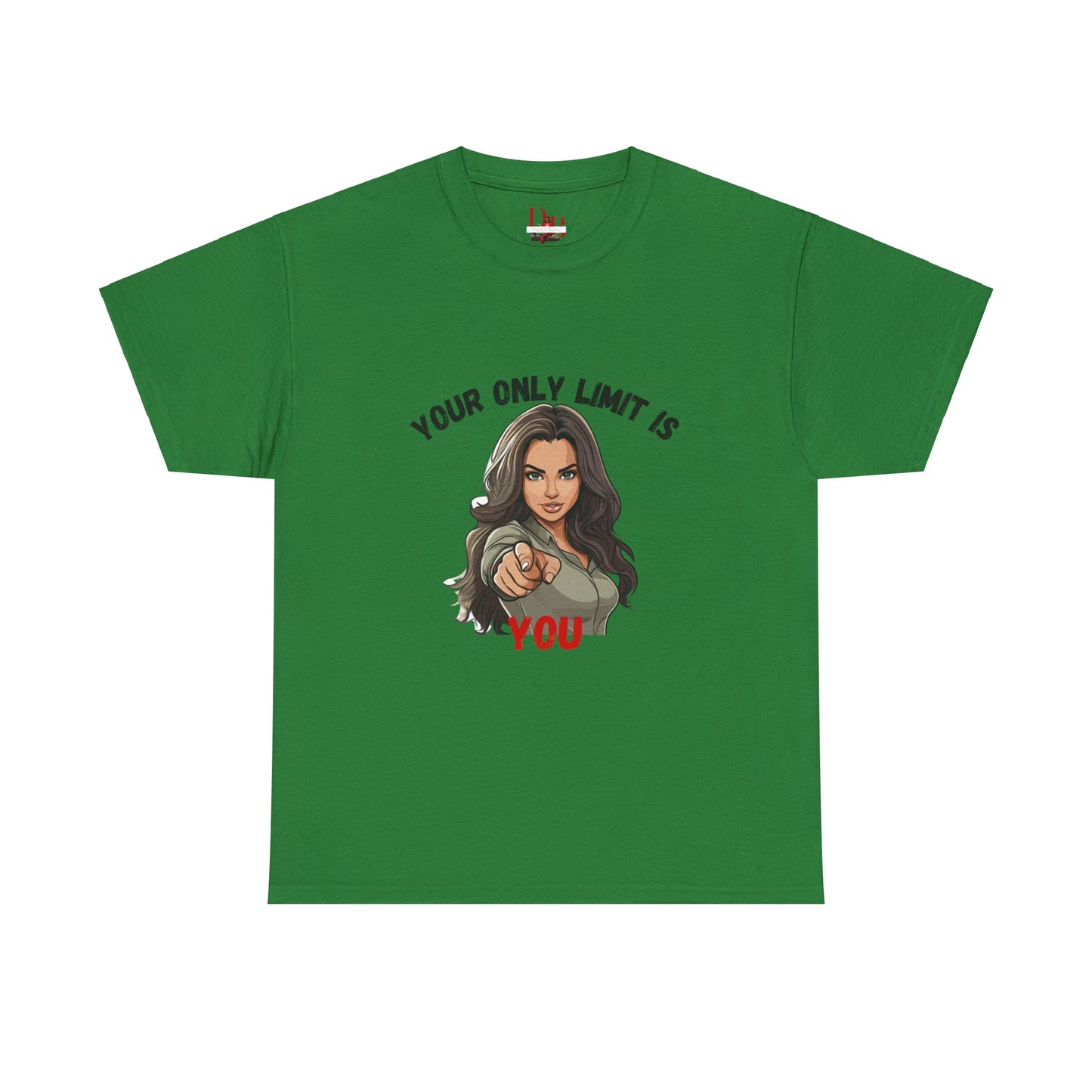 "Your Only Limit Is You" Inspirational Shirt – Motivational Tee in Black & Red Text