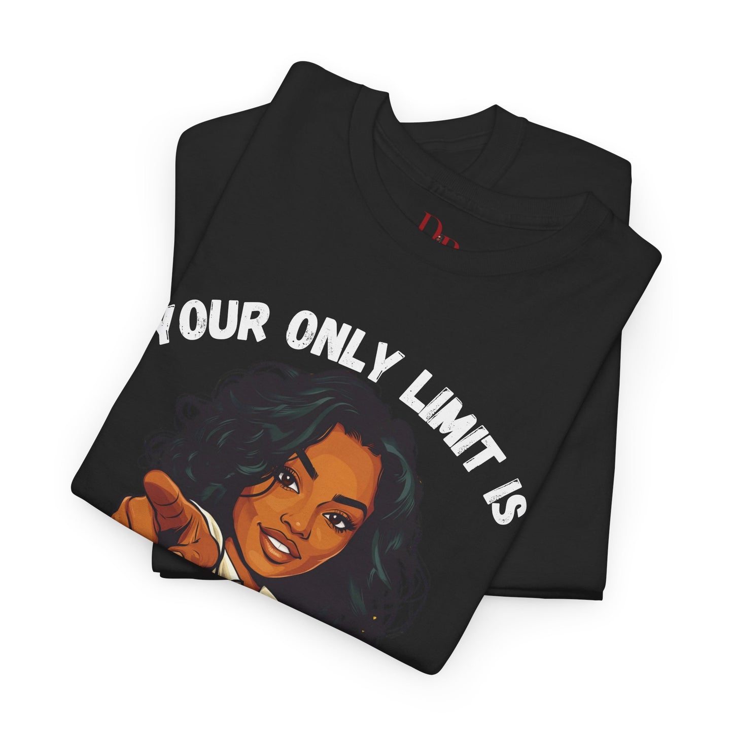 "Your Only Limit Is You" Inspirational Shirt – Motivational Tee in White & Red Text