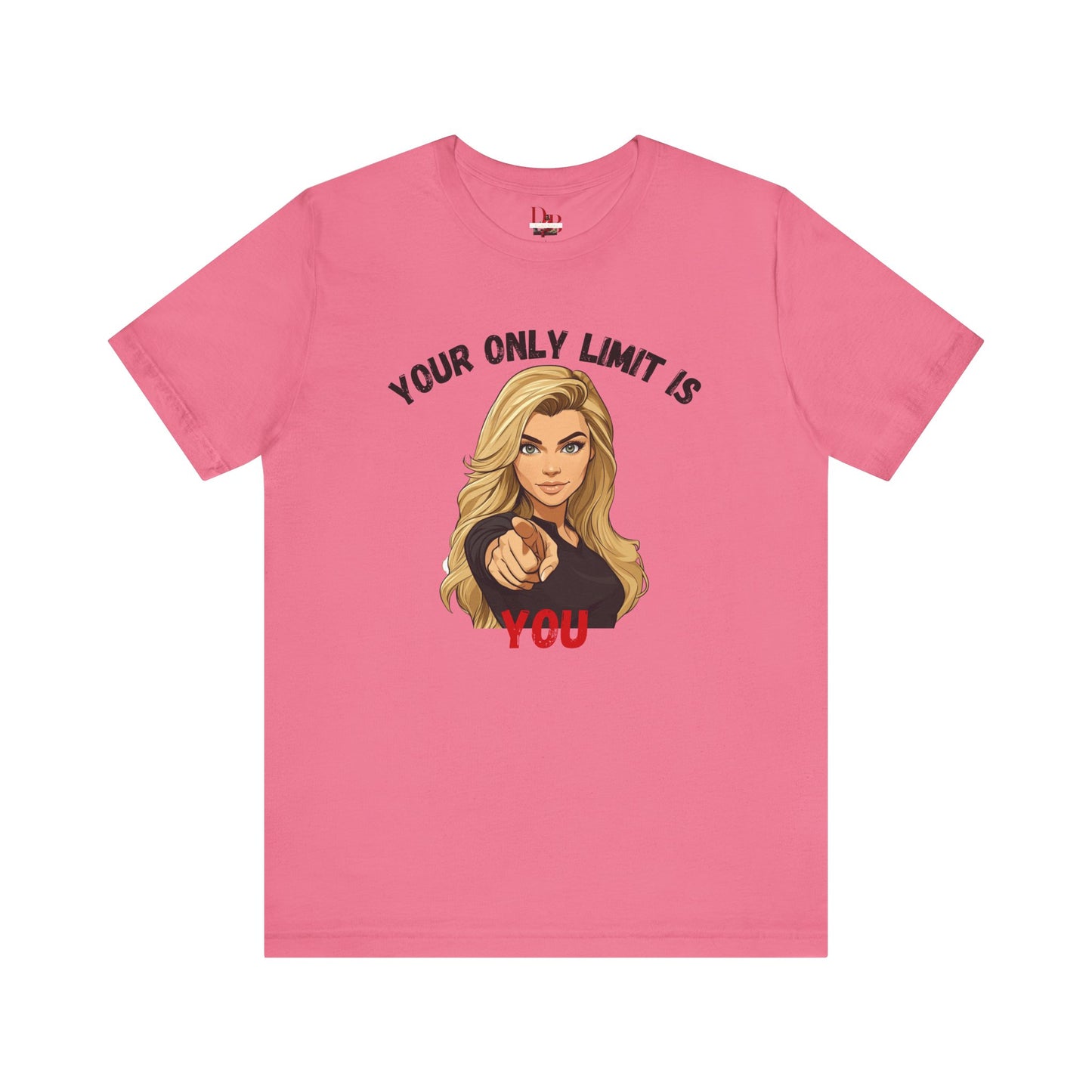 "Your Only Limit Is You" Inspirational Shirt B – Motivational Tee in Black & Red