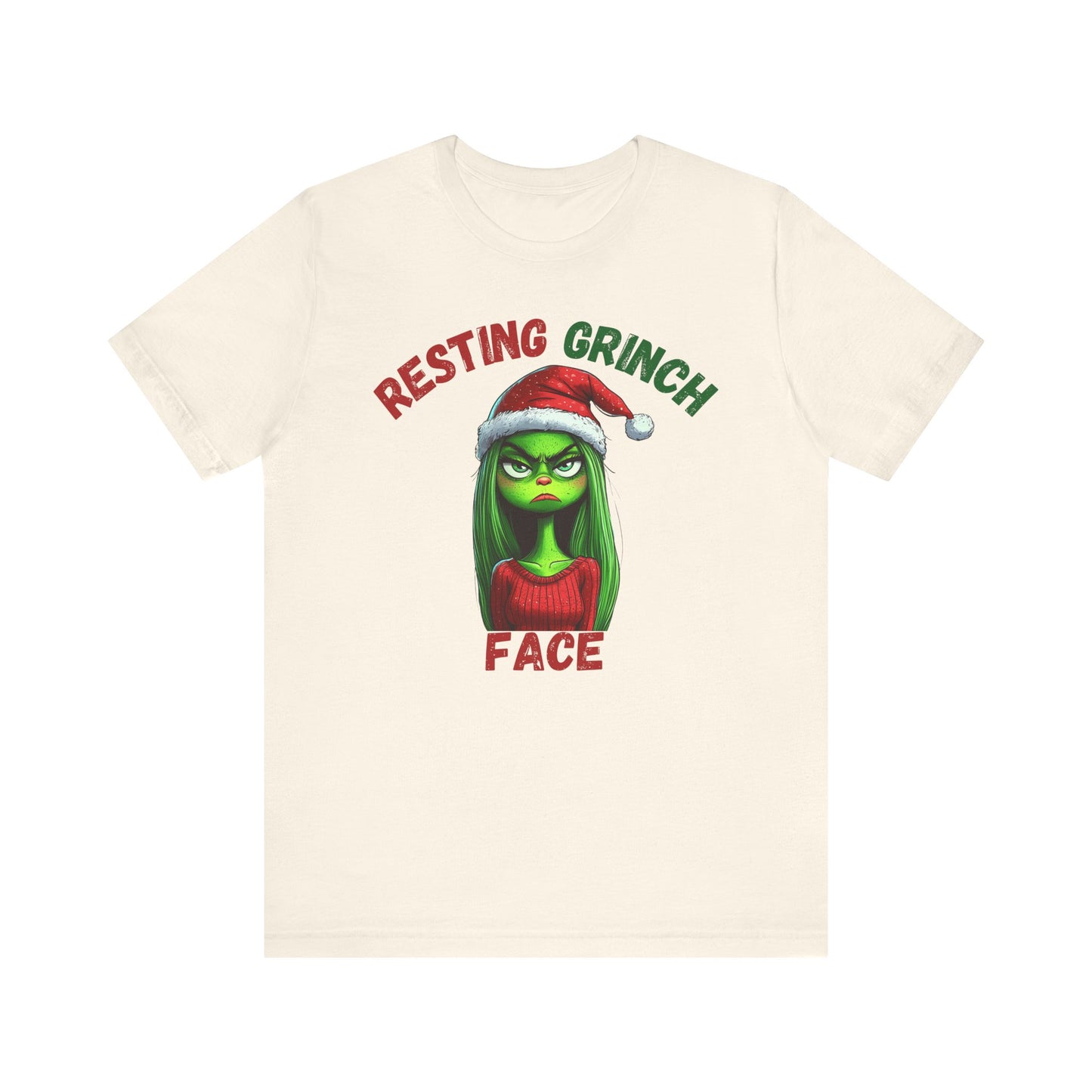 "Resting Grinch Face" Holiday Shirt – Funny Christmas Tee in Red & Green