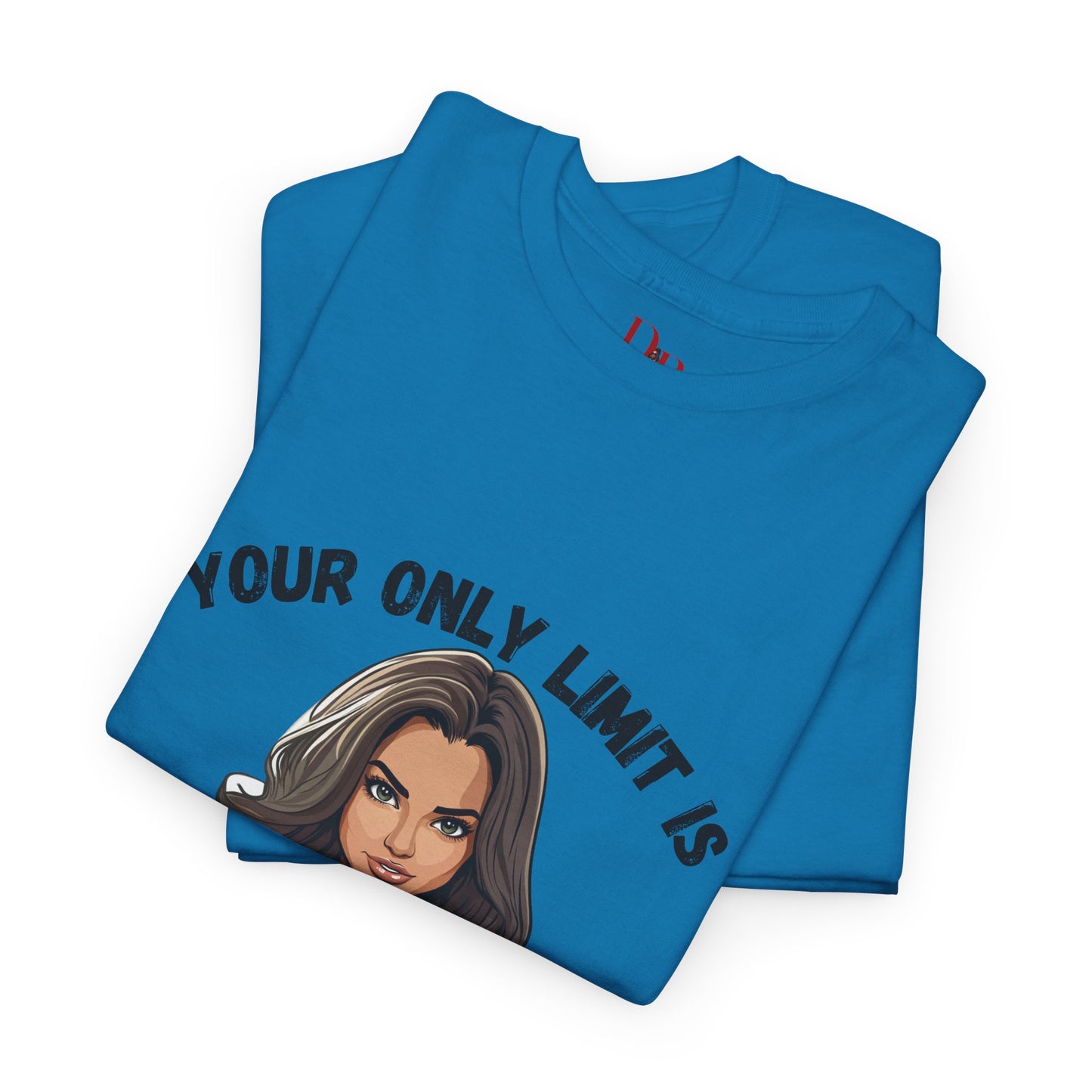 "Your Only Limit Is You" Inspirational Shirt – Motivational Tee in Black & Gold Text