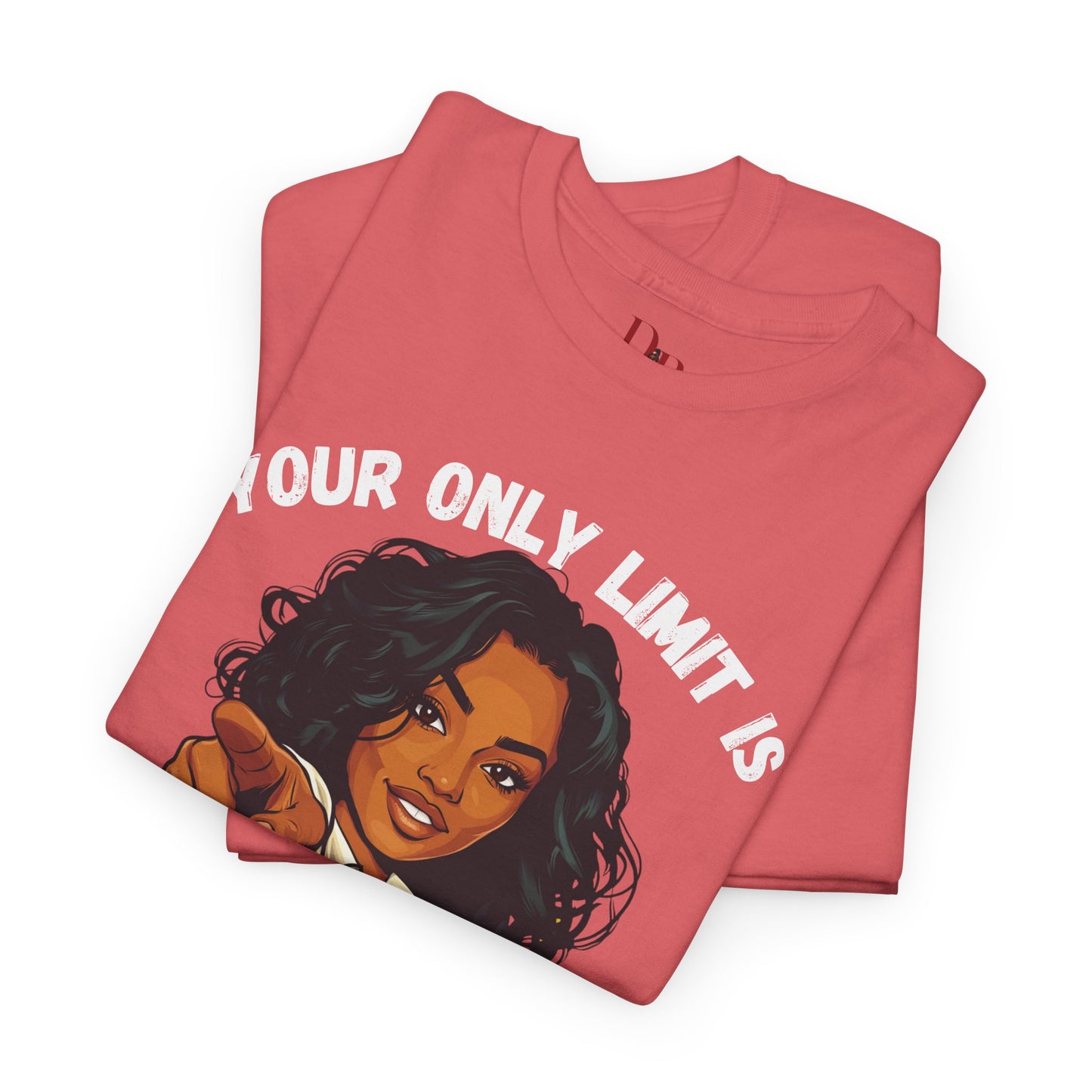 "Your Only Limit Is You" Inspirational Shirt – Motivational Tee in White & Red Text