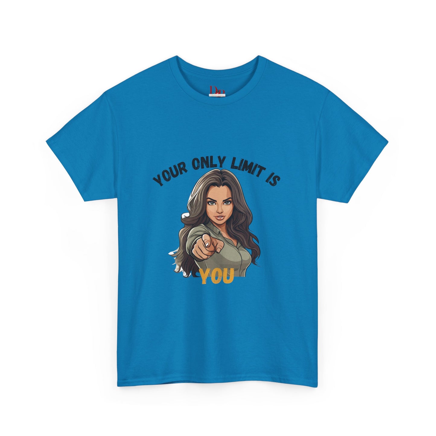 "Your Only Limit Is You" Inspirational Shirt – Motivational Tee in Black & Gold Text