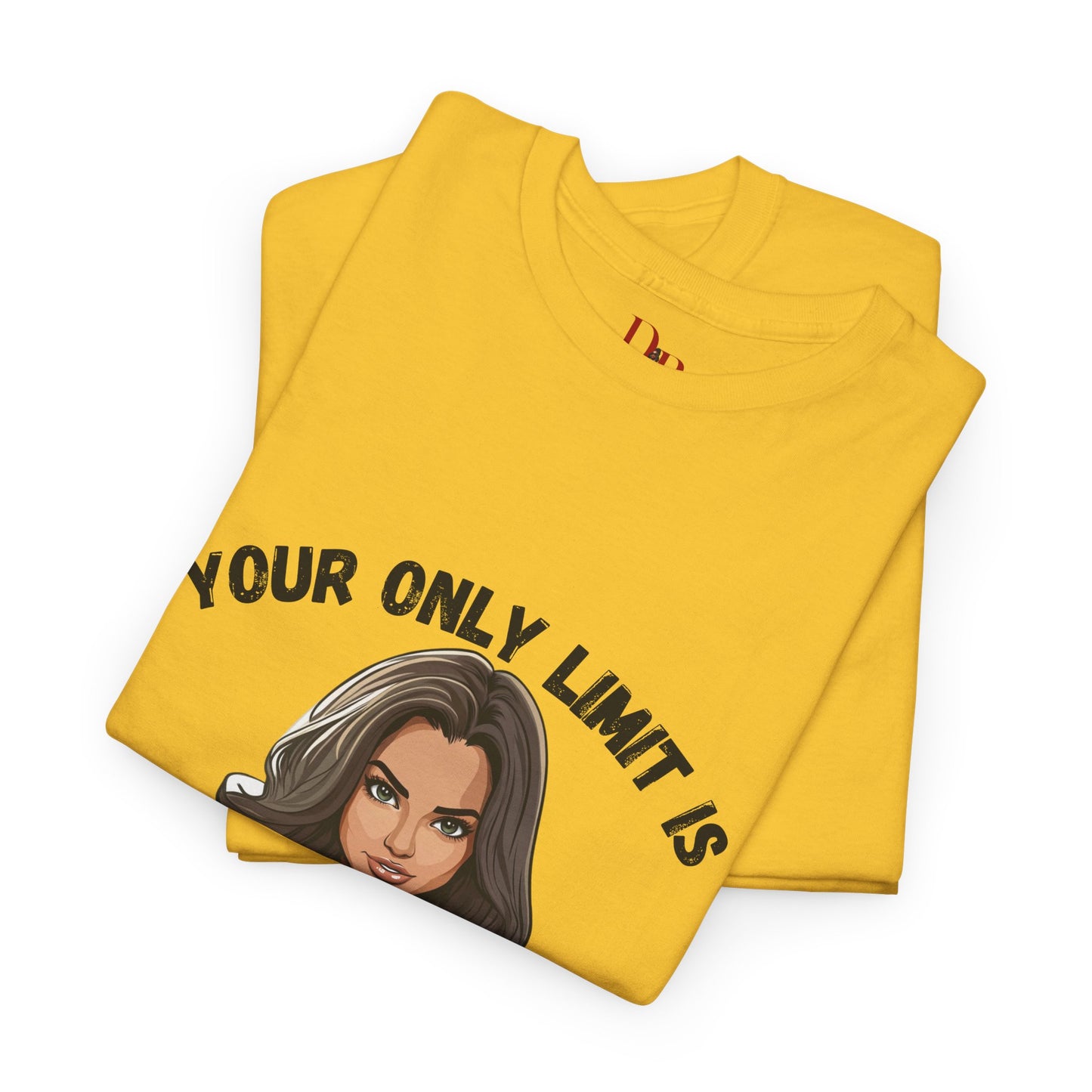 "Your Only Limit Is You" Inspirational Shirt – Motivational Tee in Black & Red Text