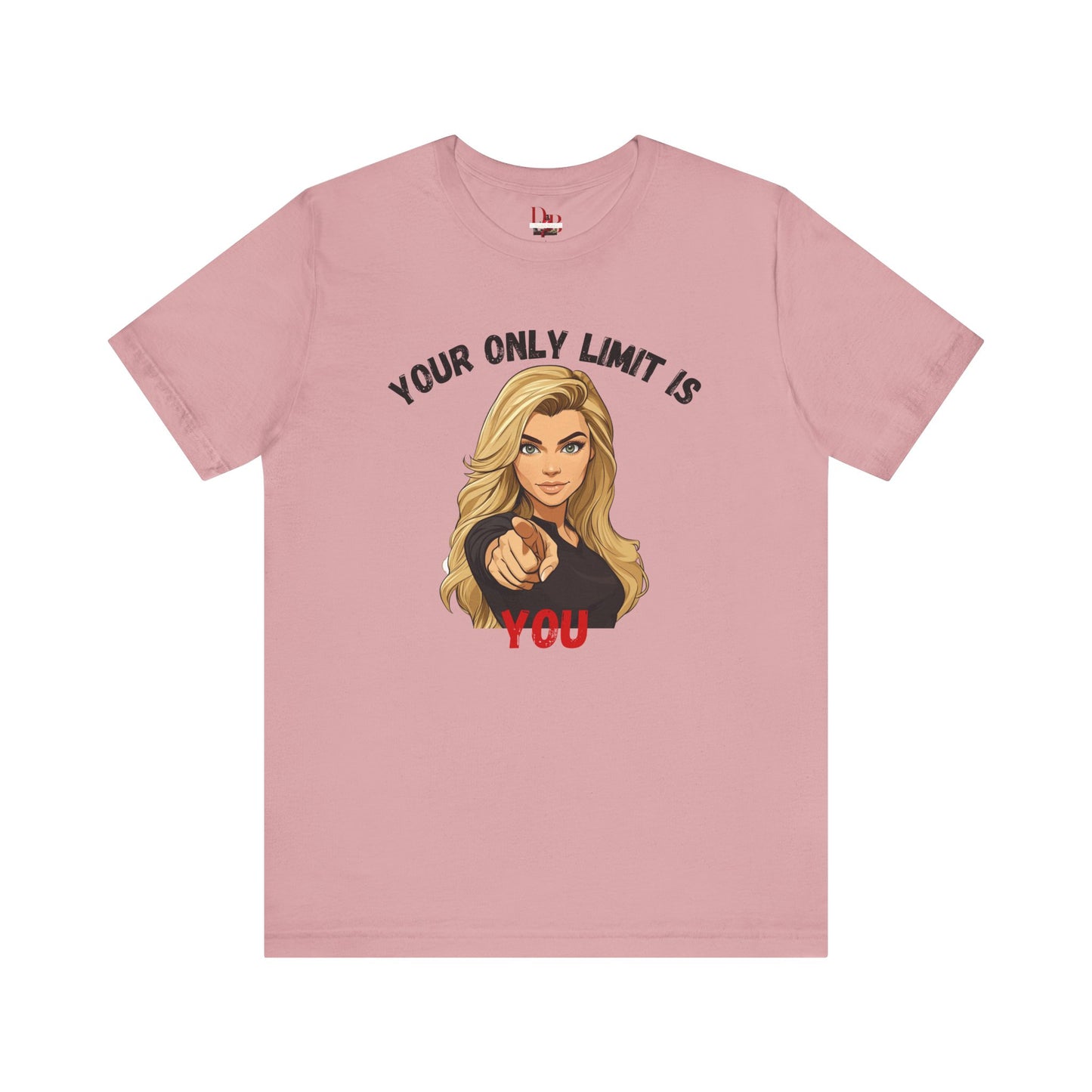 "Your Only Limit Is You" Inspirational Shirt B – Motivational Tee in Black & Red