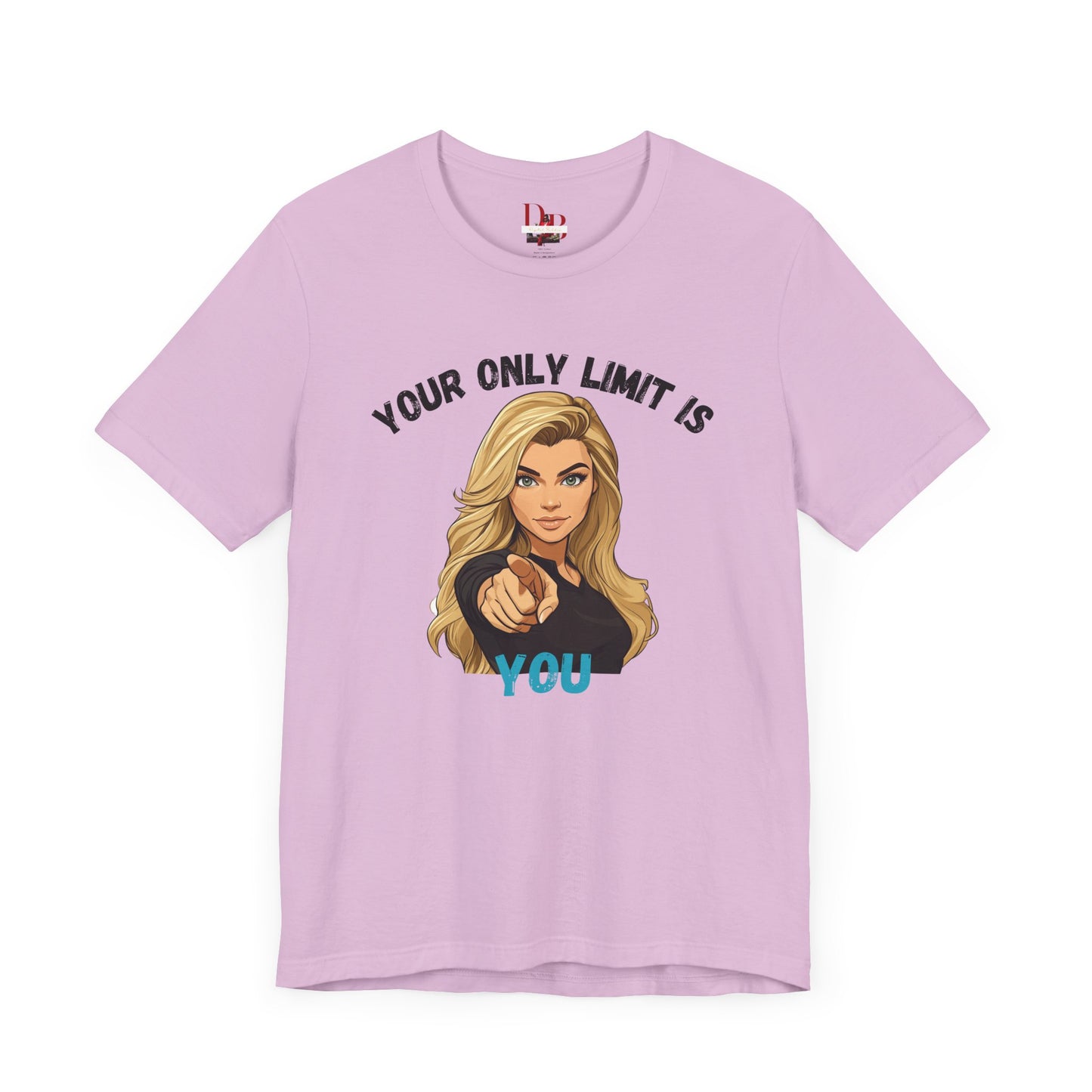 "Your Only Limit Is You" Inspirational Shirt B – Motivational Tee in Black & Blue