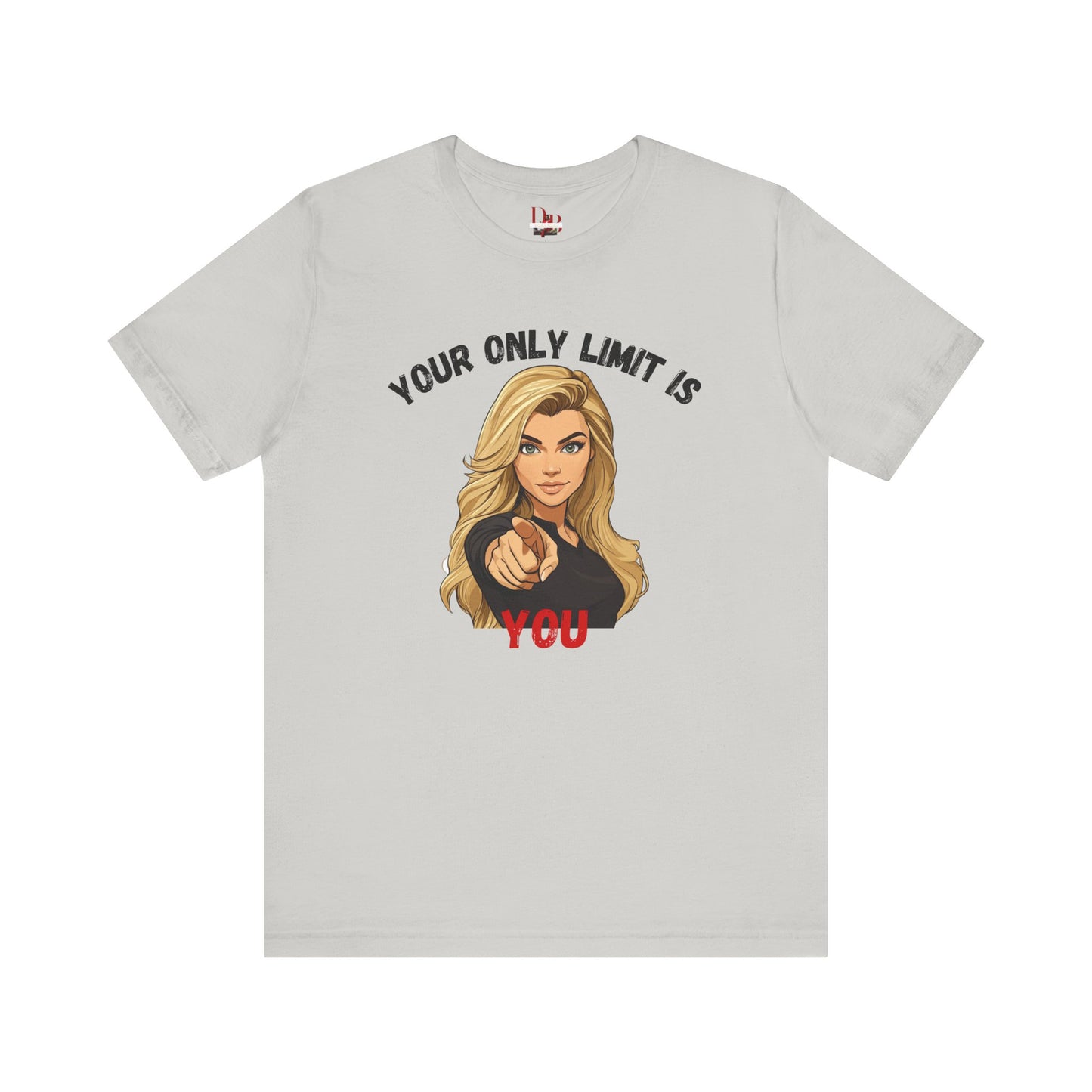 "Your Only Limit Is You" Inspirational Shirt B – Motivational Tee in Black & Red