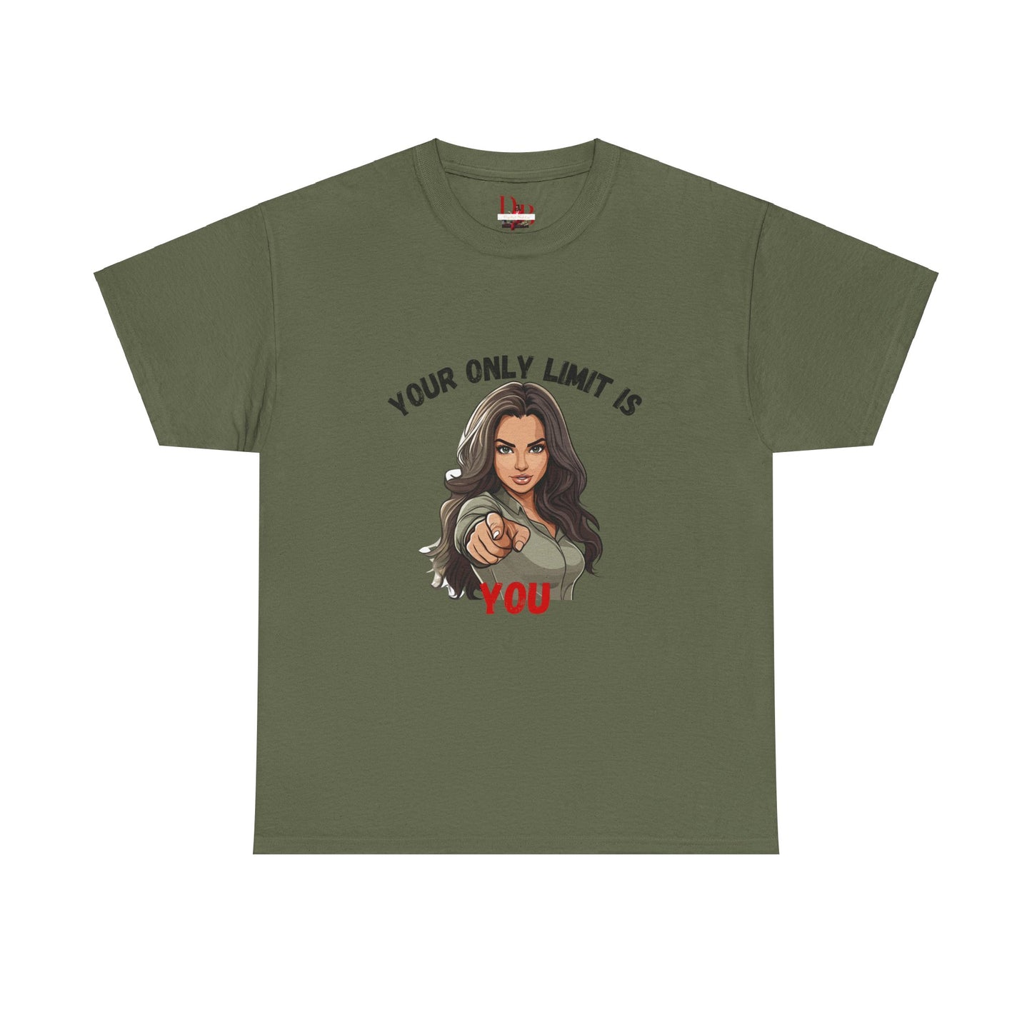 "Your Only Limit Is You" Inspirational Shirt – Motivational Tee in Black & Red Text