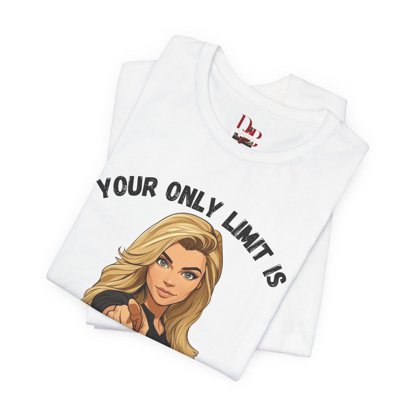 "Your Only Limit Is You" Inspirational Shirt B – Motivational Tee in Black & Red