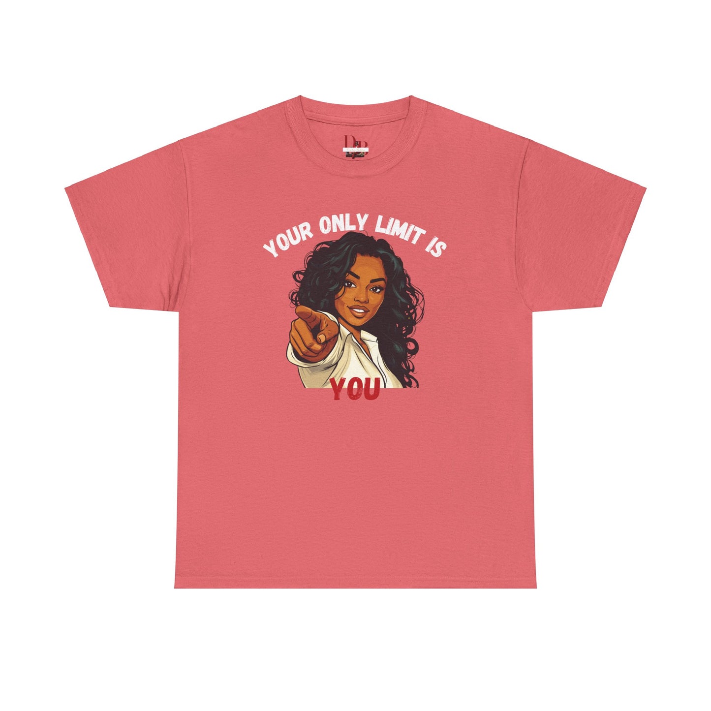 "Your Only Limit Is You" Inspirational Shirt – Motivational Tee in White & Red Text