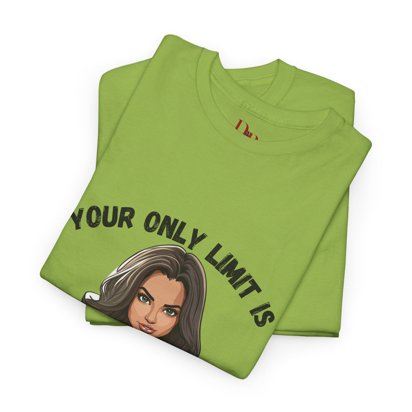 "Your Only Limit Is You" Inspirational Shirt – Motivational Tee in Black & Red Text