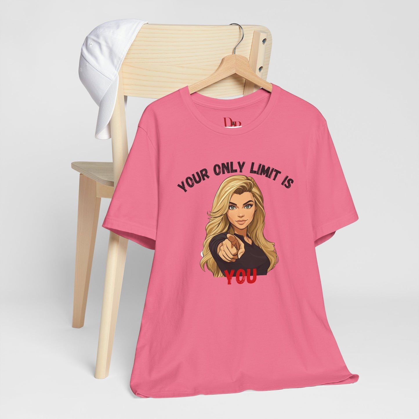 "Your Only Limit Is You" Inspirational Shirt B – Motivational Tee in Black & Red
