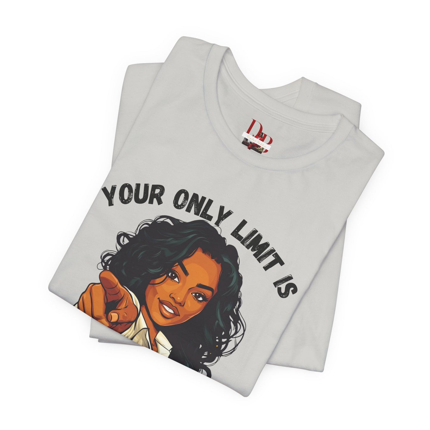 "Your Only Limit Is You" Inspirational Shirt – Motivational Tee in Black & Pink