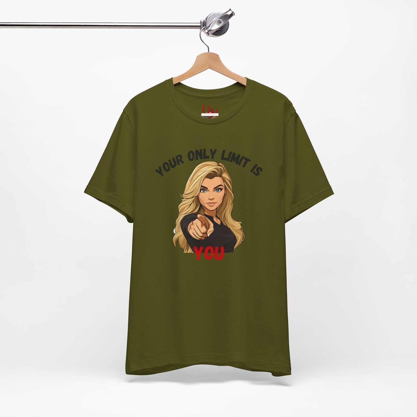 "Your Only Limit Is You" Inspirational Shirt B – Motivational Tee in Black & Red
