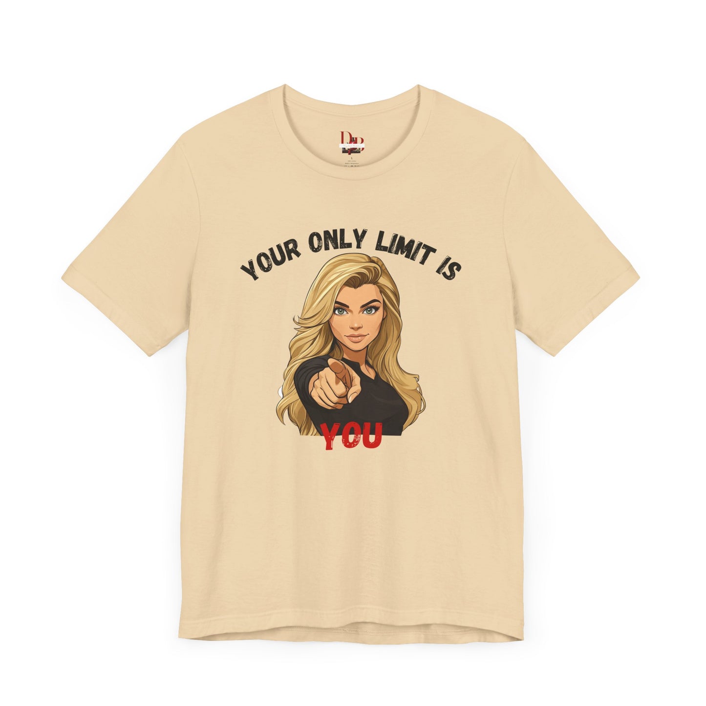 "Your Only Limit Is You" Inspirational Shirt B – Motivational Tee in Black & Red