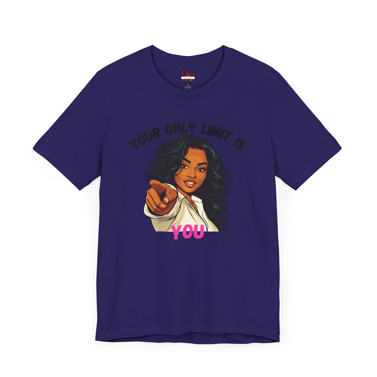 "Your Only Limit Is You" Inspirational Shirt – Motivational Tee in Black & Pink