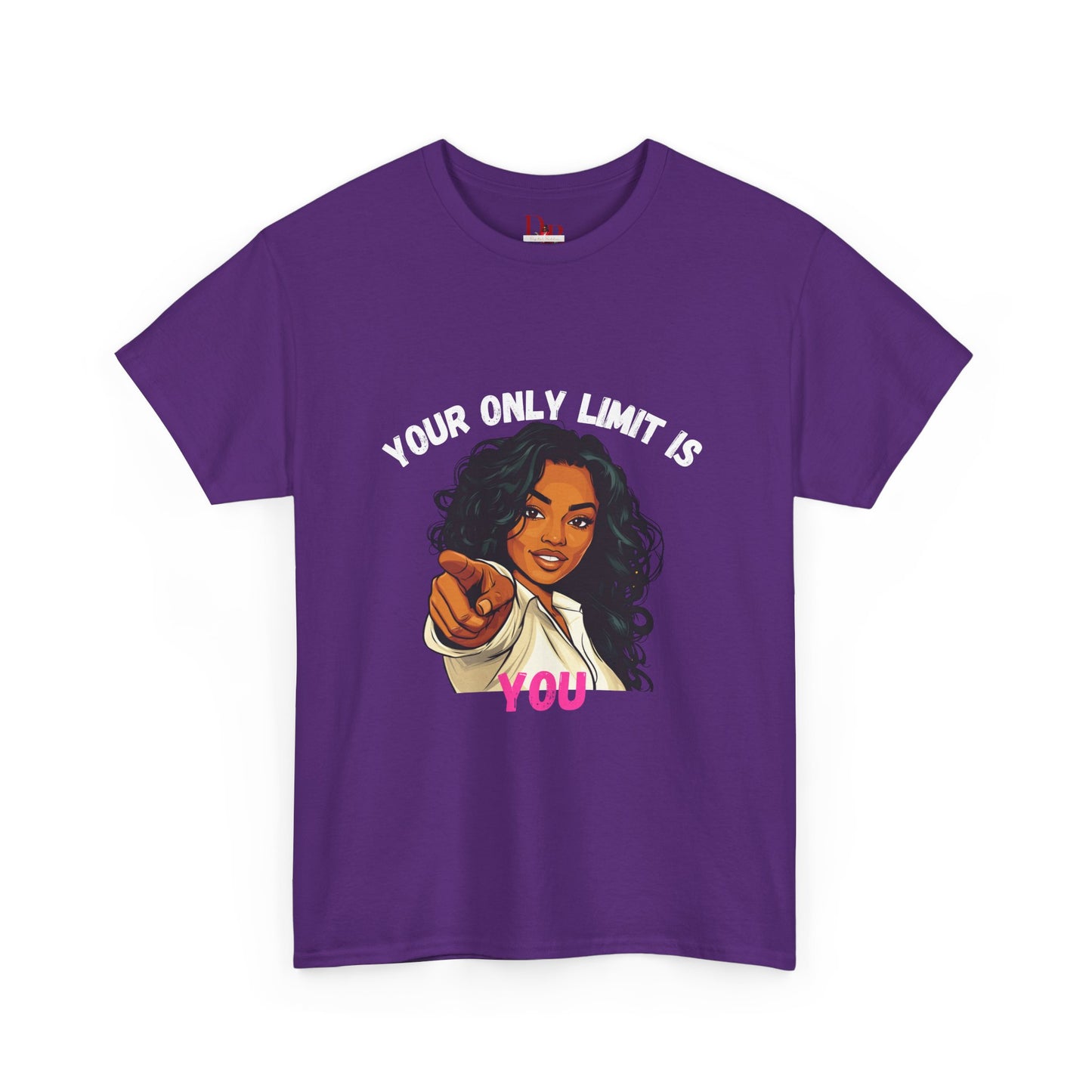 "Your Only Limit Is You" Inspirational Shirt – Motivational Tee in White & Pink Text