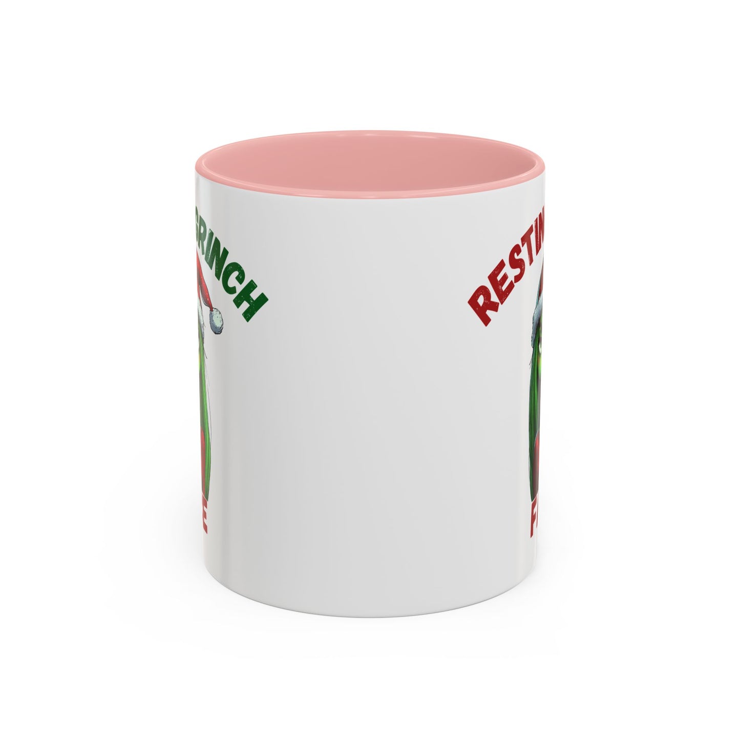 "Resting Grinch Face" Christmas Mug – Funny Holiday Coffee Cup in Red & Green (11, 15oz)