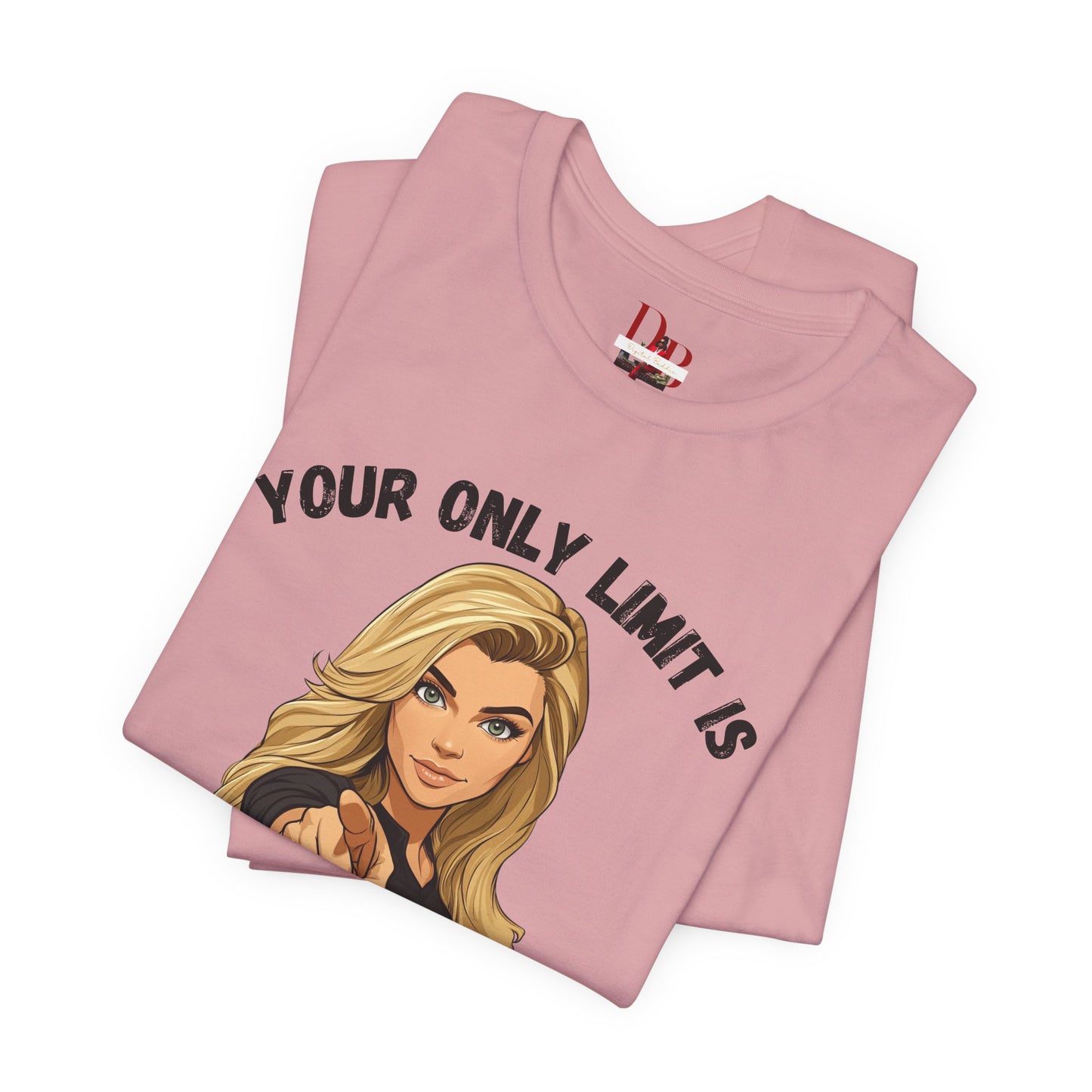 "Your Only Limit Is You" Inspirational Shirt B – Motivational Tee in Black & Red