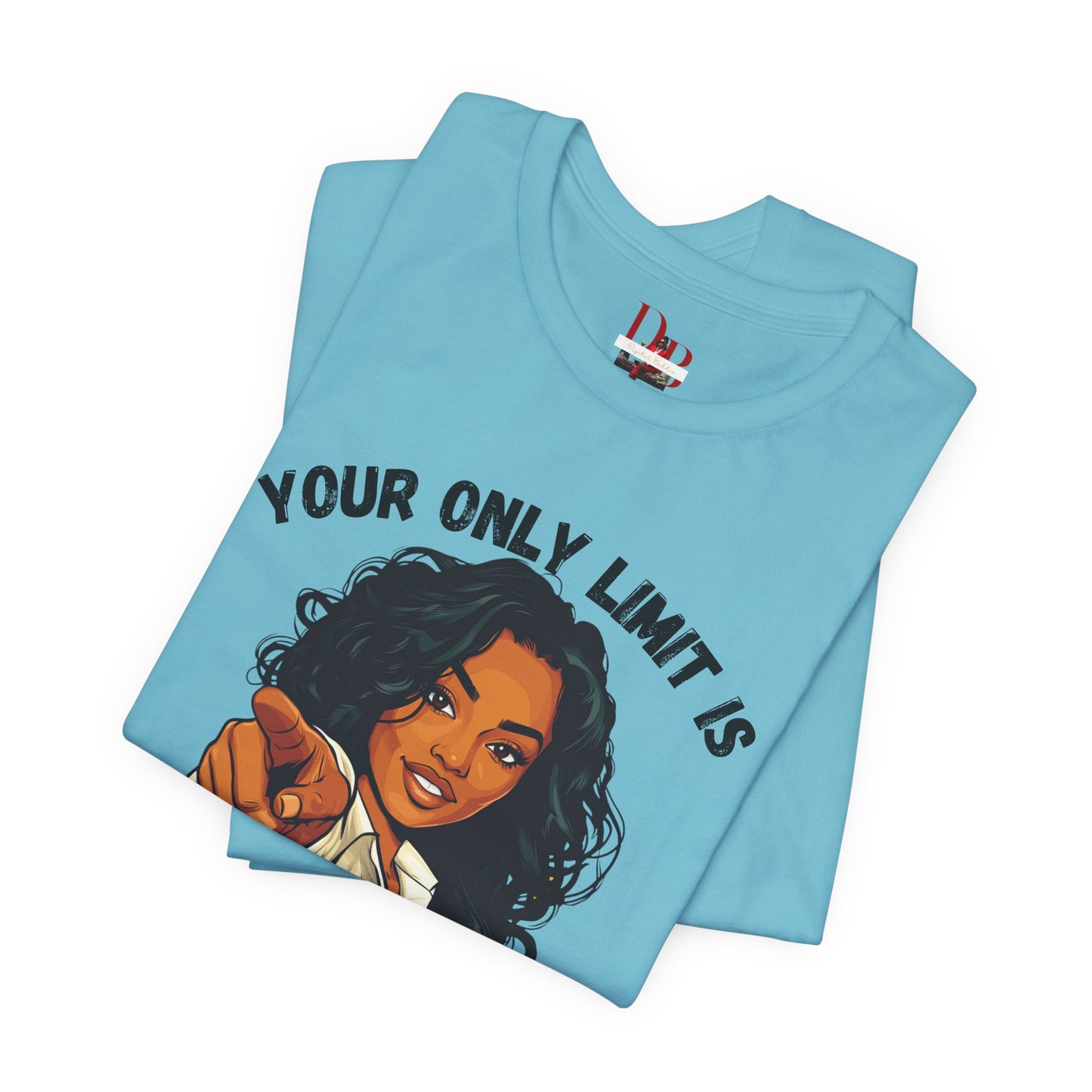 "Your Only Limit Is You" Inspirational Shirt – Motivational Tee in Black & Pink
