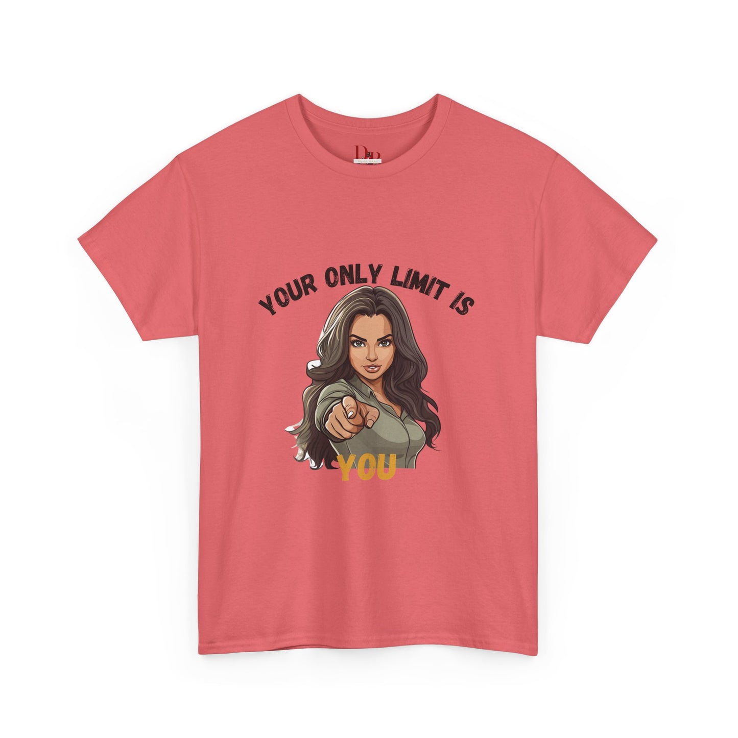 "Your Only Limit Is You" Inspirational Shirt – Motivational Tee in Black & Gold Text