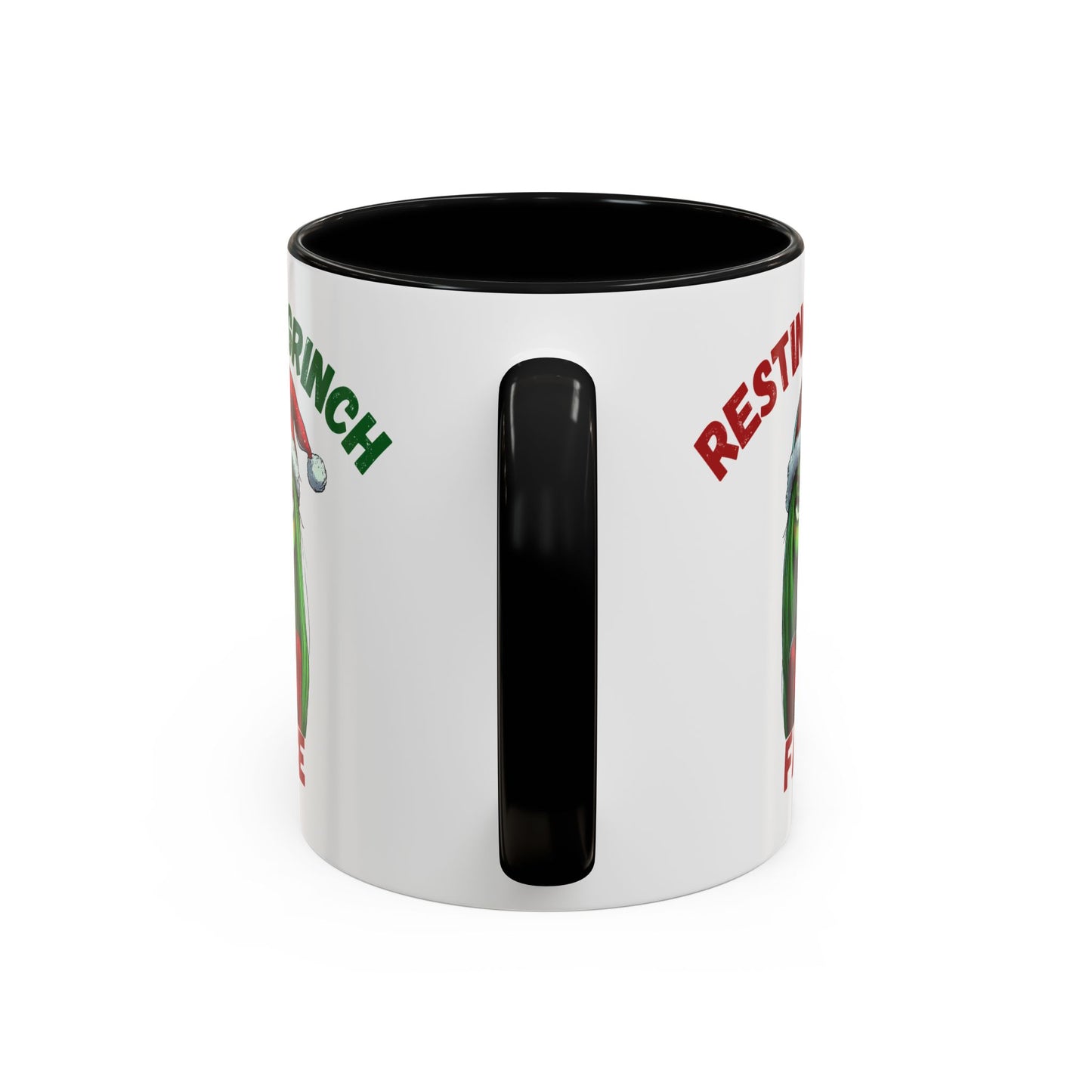 "Resting Grinch Face" Christmas Mug – Funny Holiday Coffee Cup in Red & Green (11, 15oz)