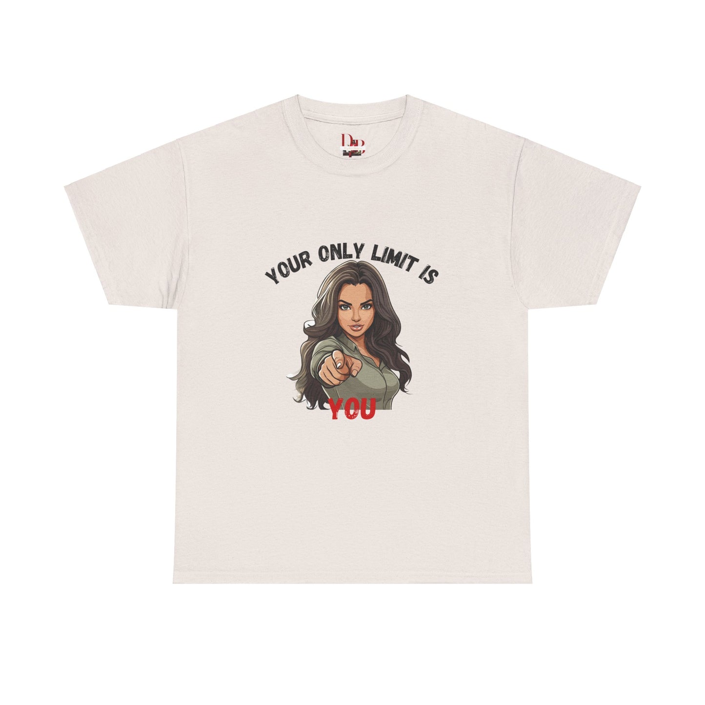 "Your Only Limit Is You" Inspirational Shirt – Motivational Tee in Black & Red Text
