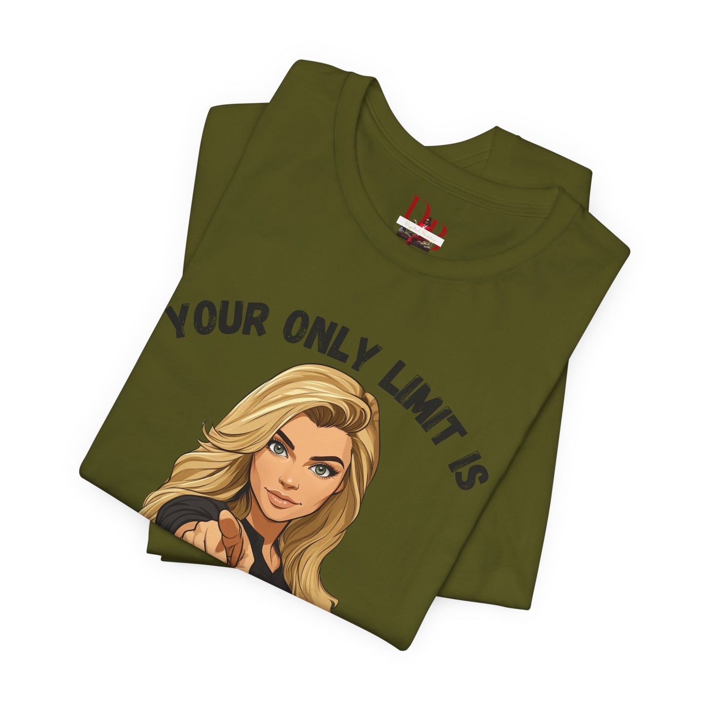 "Your Only Limit Is You" Inspirational Shirt B – Motivational Tee in Black & Red