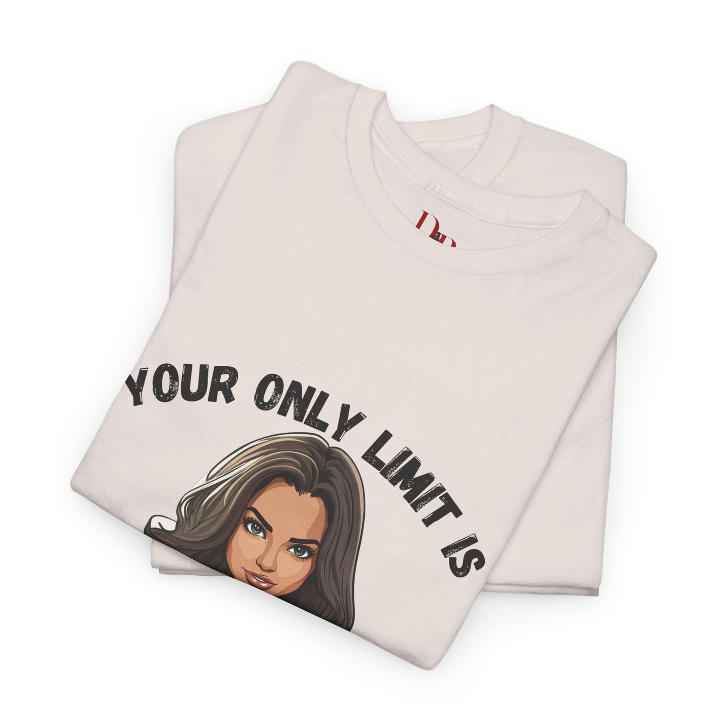"Your Only Limit Is You" Inspirational Shirt – Motivational Tee in Black & Gold Text