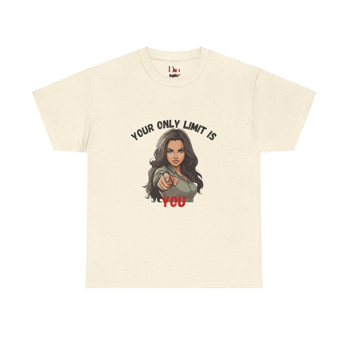 "Your Only Limit Is You" Inspirational Shirt – Motivational Tee in Black & Red Text