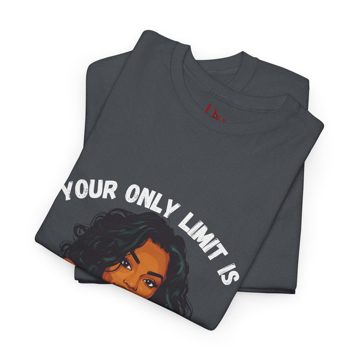 "Your Only Limit Is You" Inspirational Shirt – Motivational Tee in White & Pink Text