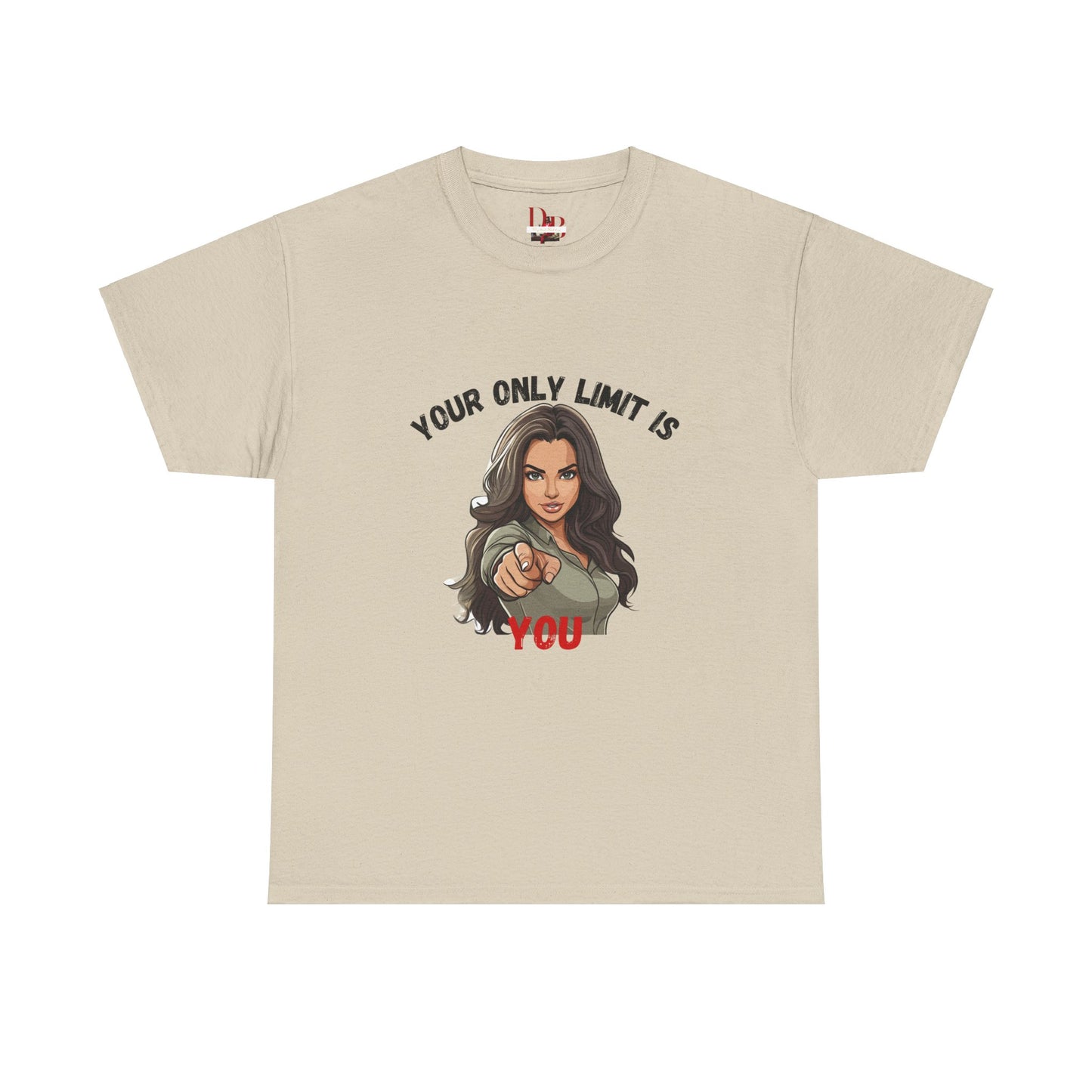 "Your Only Limit Is You" Inspirational Shirt – Motivational Tee in Black & Red Text