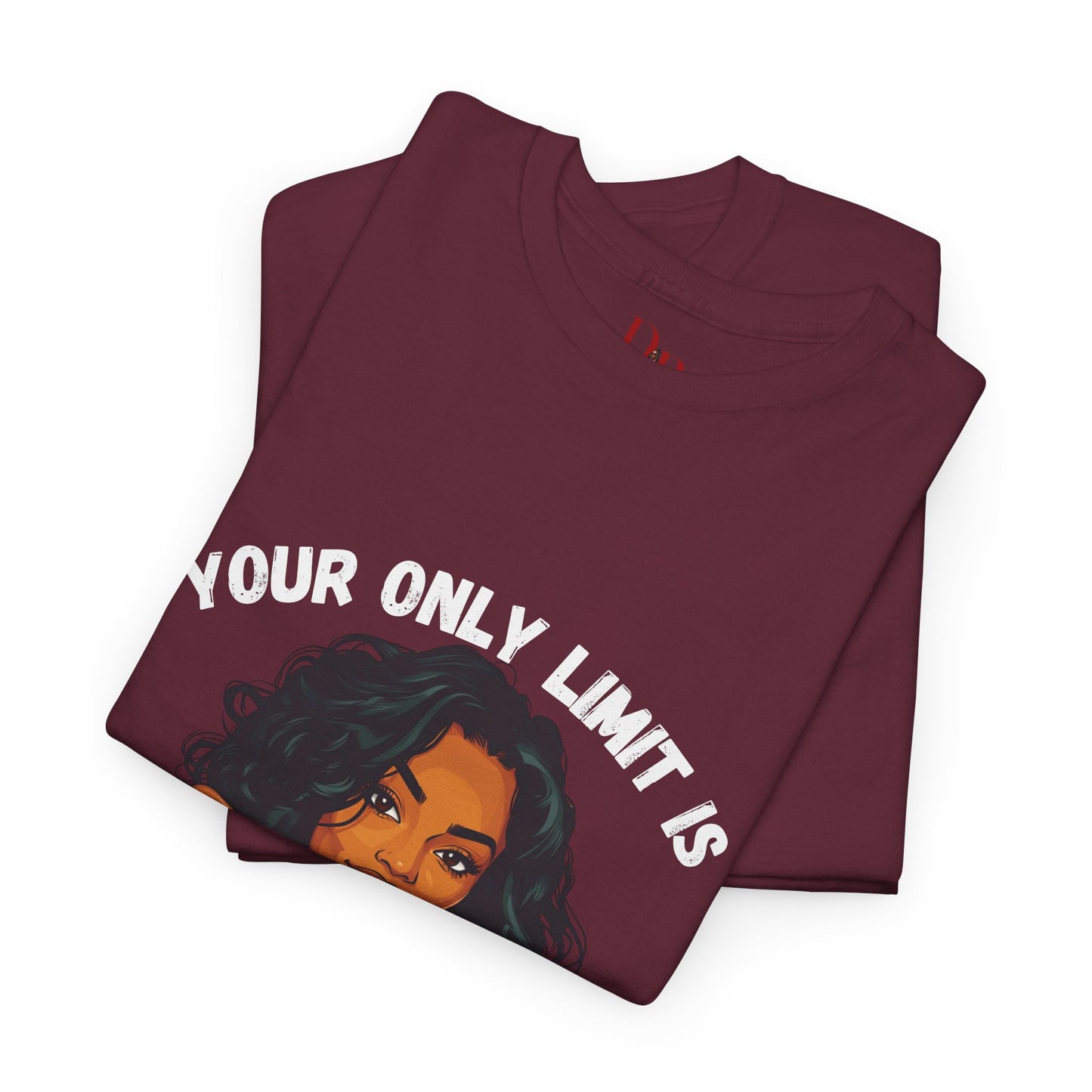 "Your Only Limit Is You" Inspirational Shirt – Motivational Tee in White & Pink Text