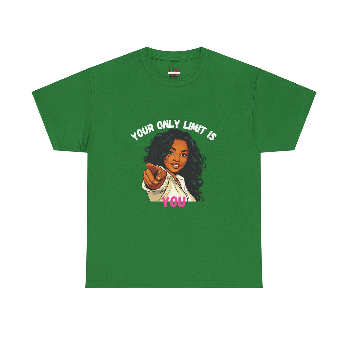 "Your Only Limit Is You" Inspirational Shirt – Motivational Tee in White & Pink Text
