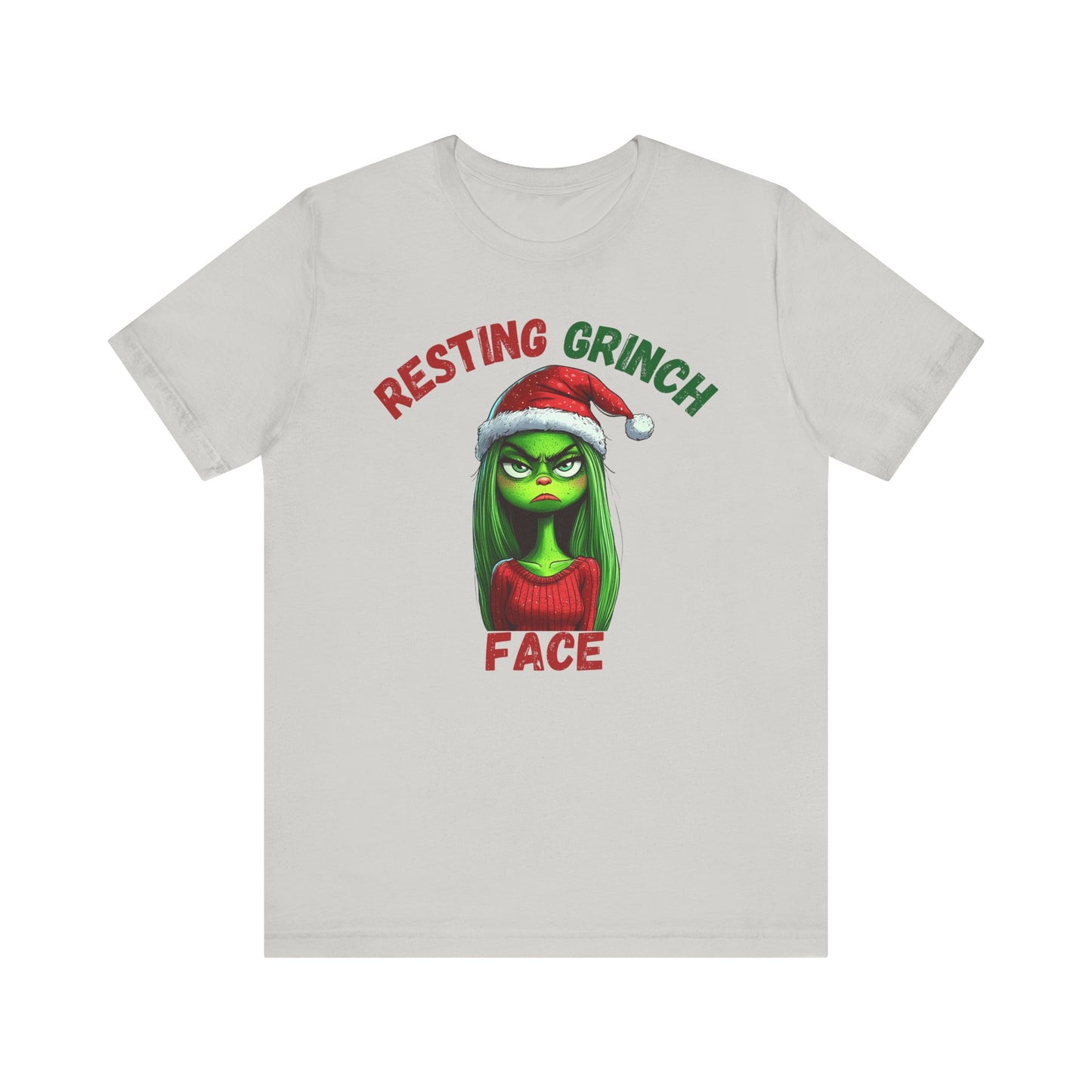"Resting Grinch Face" Holiday Shirt – Funny Christmas Tee in Red & Green