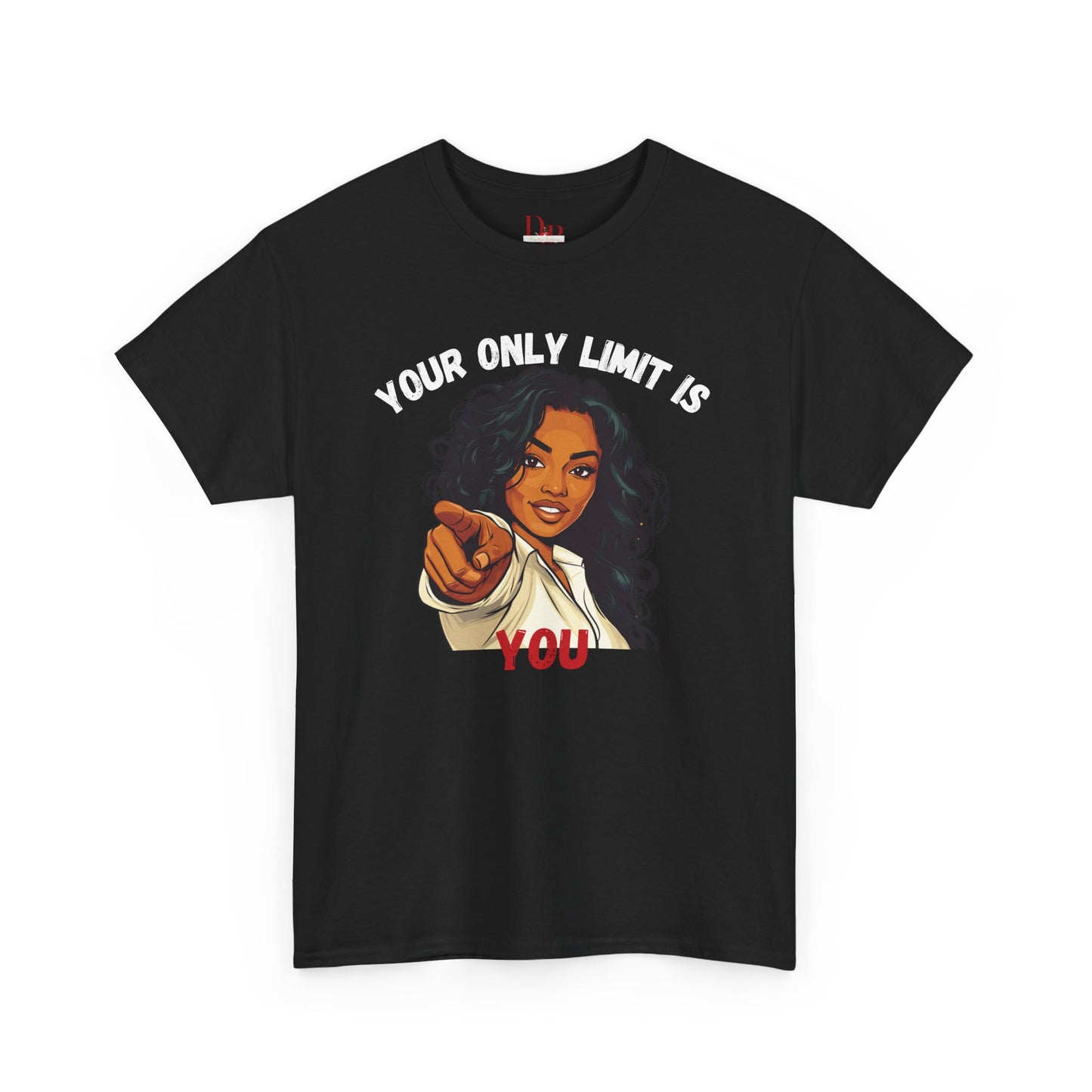 "Your Only Limit Is You" Inspirational Shirt – Motivational Tee in White & Red Text