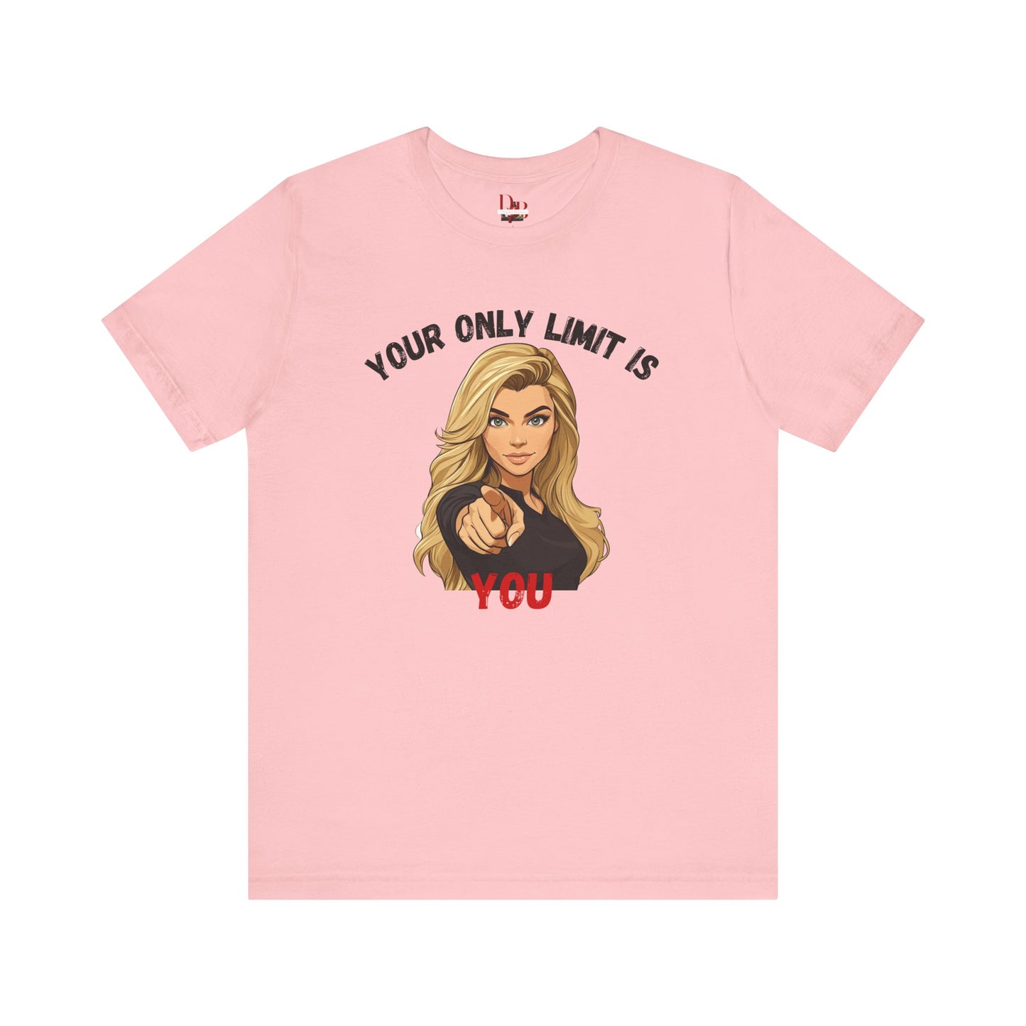 "Your Only Limit Is You" Inspirational Shirt B – Motivational Tee in Black & Red