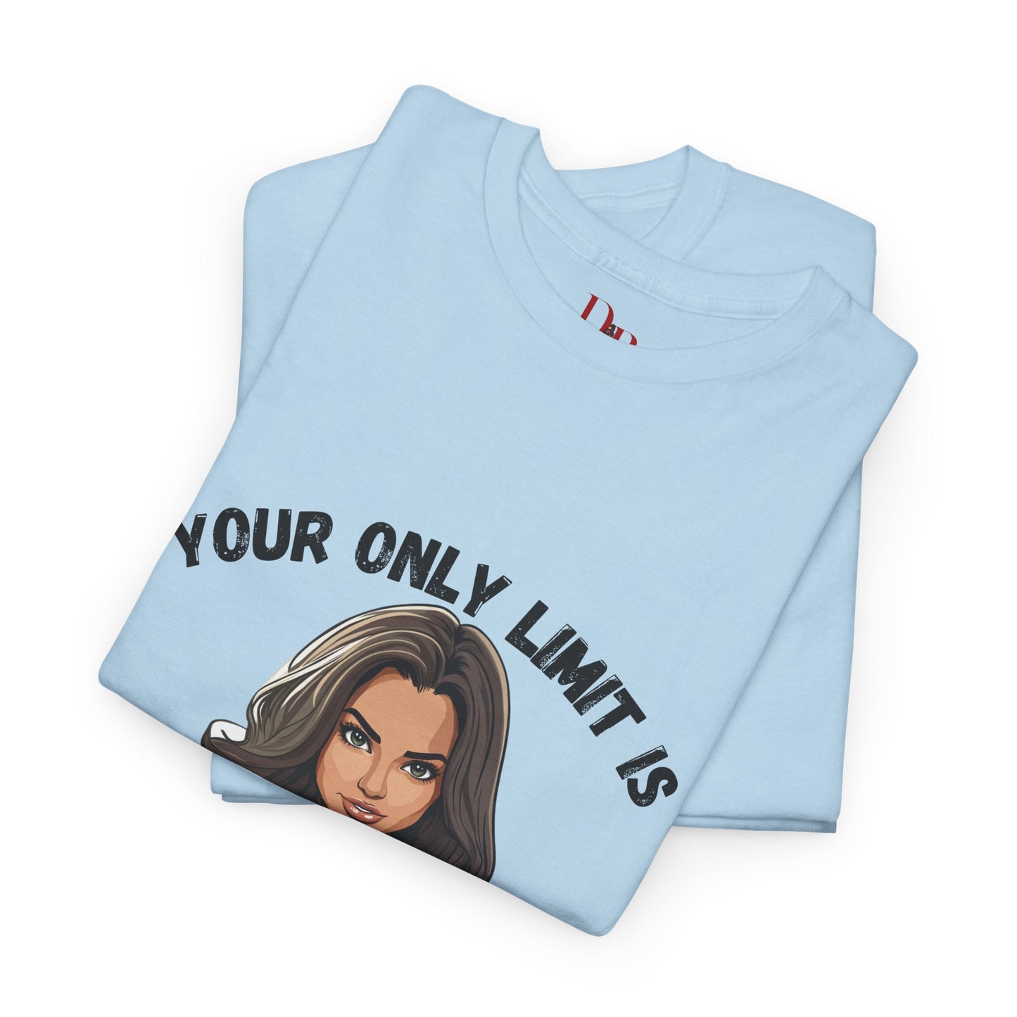 "Your Only Limit Is You" Inspirational Shirt – Motivational Tee in Black & Gold Text