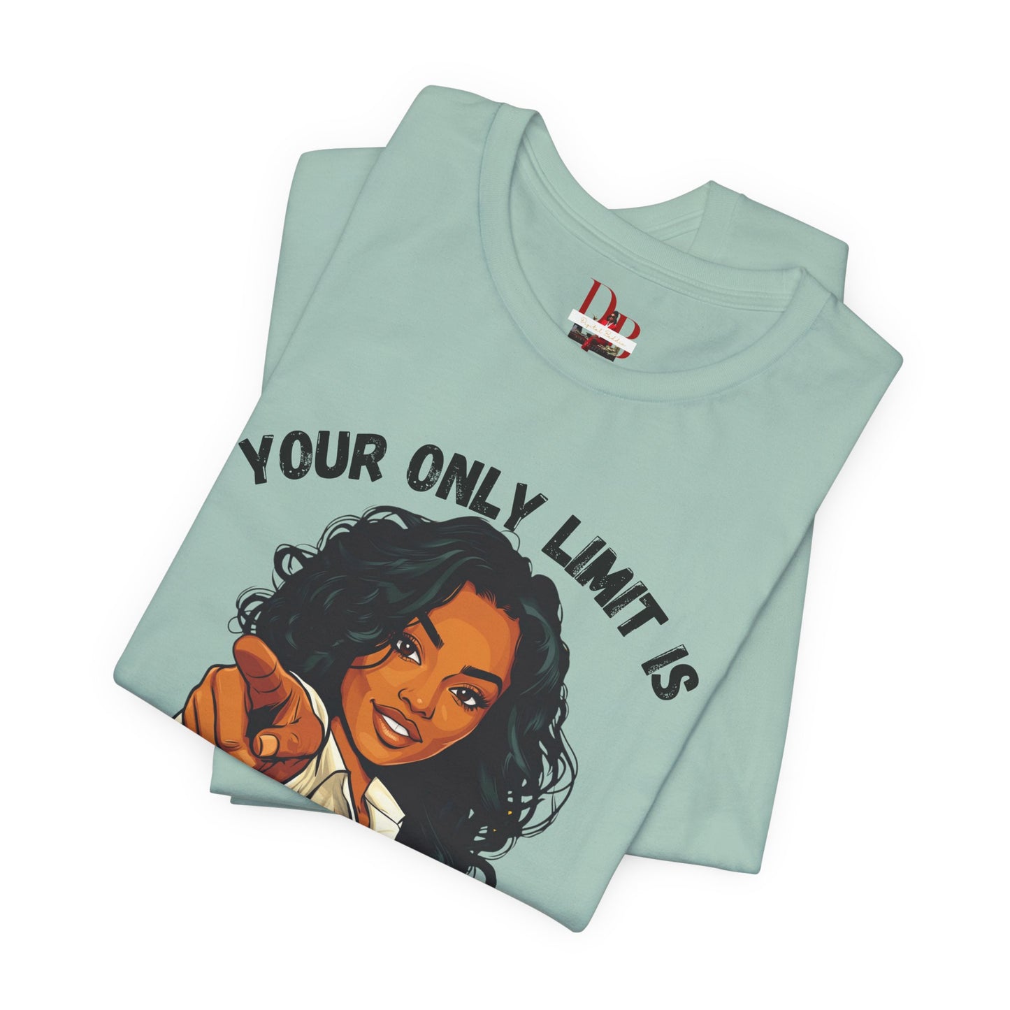 "Your Only Limit Is You" Inspirational Shirt – Motivational Tee in Black & Pink