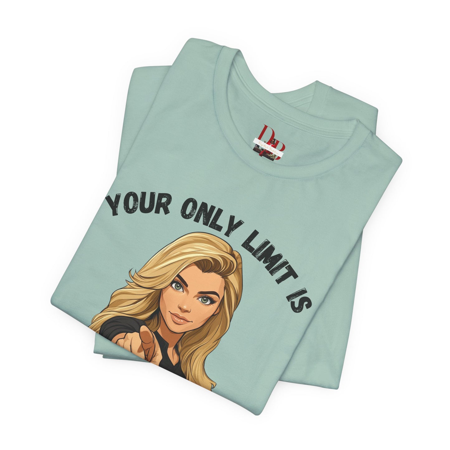 "Your Only Limit Is You" Inspirational Shirt B – Motivational Tee in Black & Red