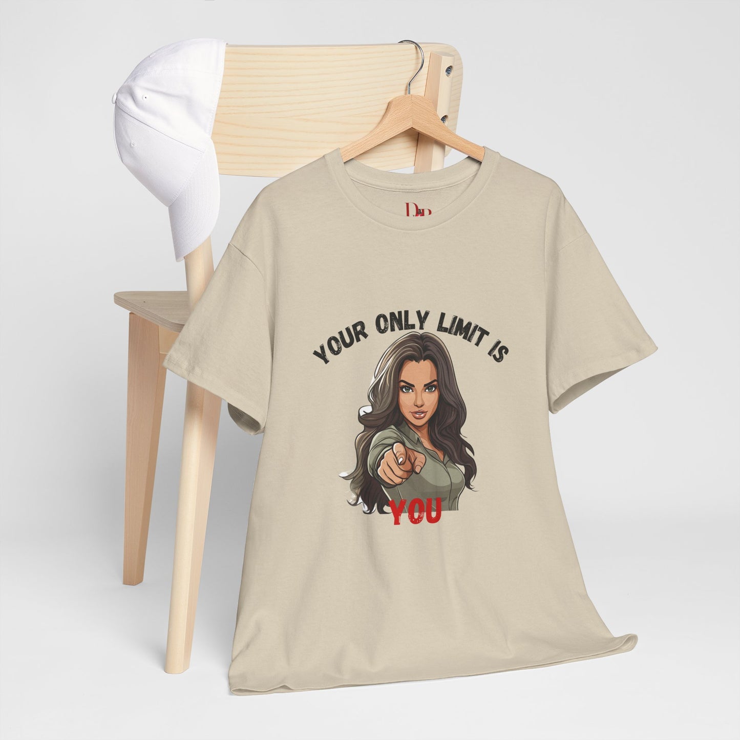"Your Only Limit Is You" Inspirational Shirt – Motivational Tee in Black & Red Text
