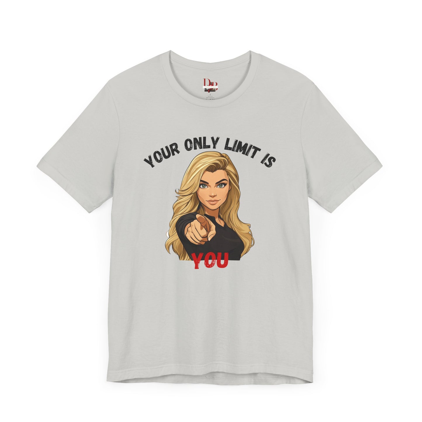 "Your Only Limit Is You" Inspirational Shirt B – Motivational Tee in Black & Red