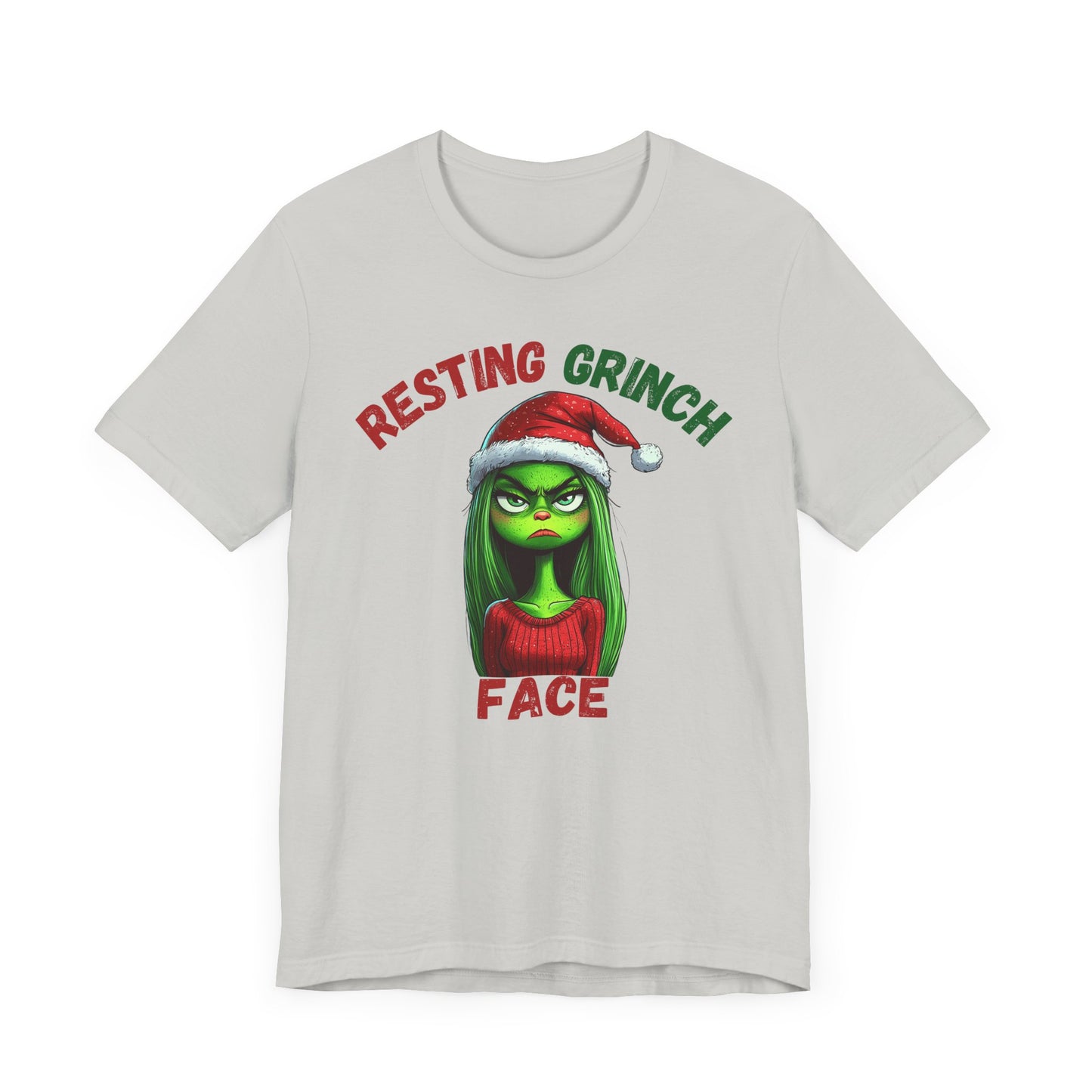 "Resting Grinch Face" Holiday Shirt – Funny Christmas Tee in Red & Green