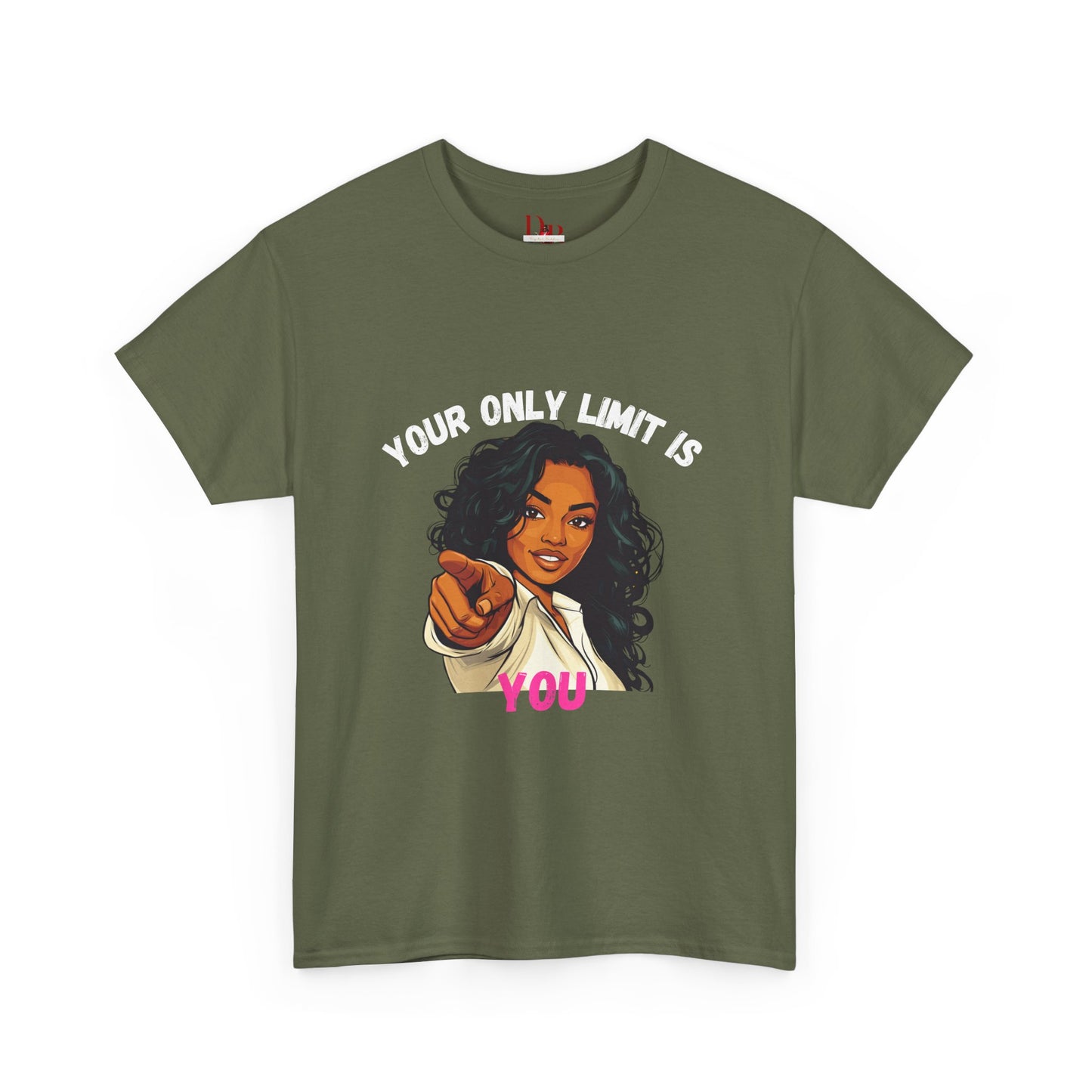 "Your Only Limit Is You" Inspirational Shirt – Motivational Tee in White & Pink Text