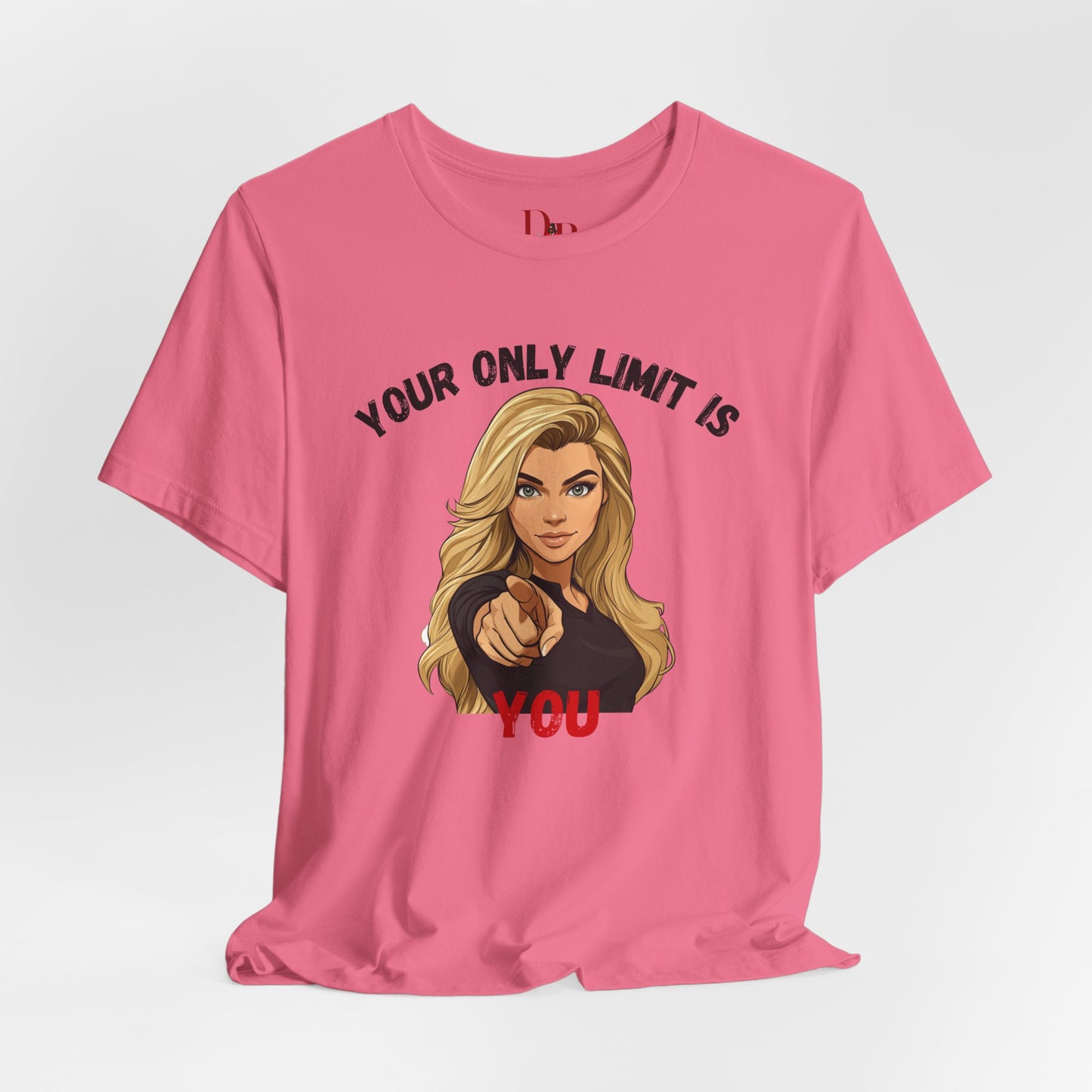 "Your Only Limit Is You" Inspirational Shirt B – Motivational Tee in Black & Red